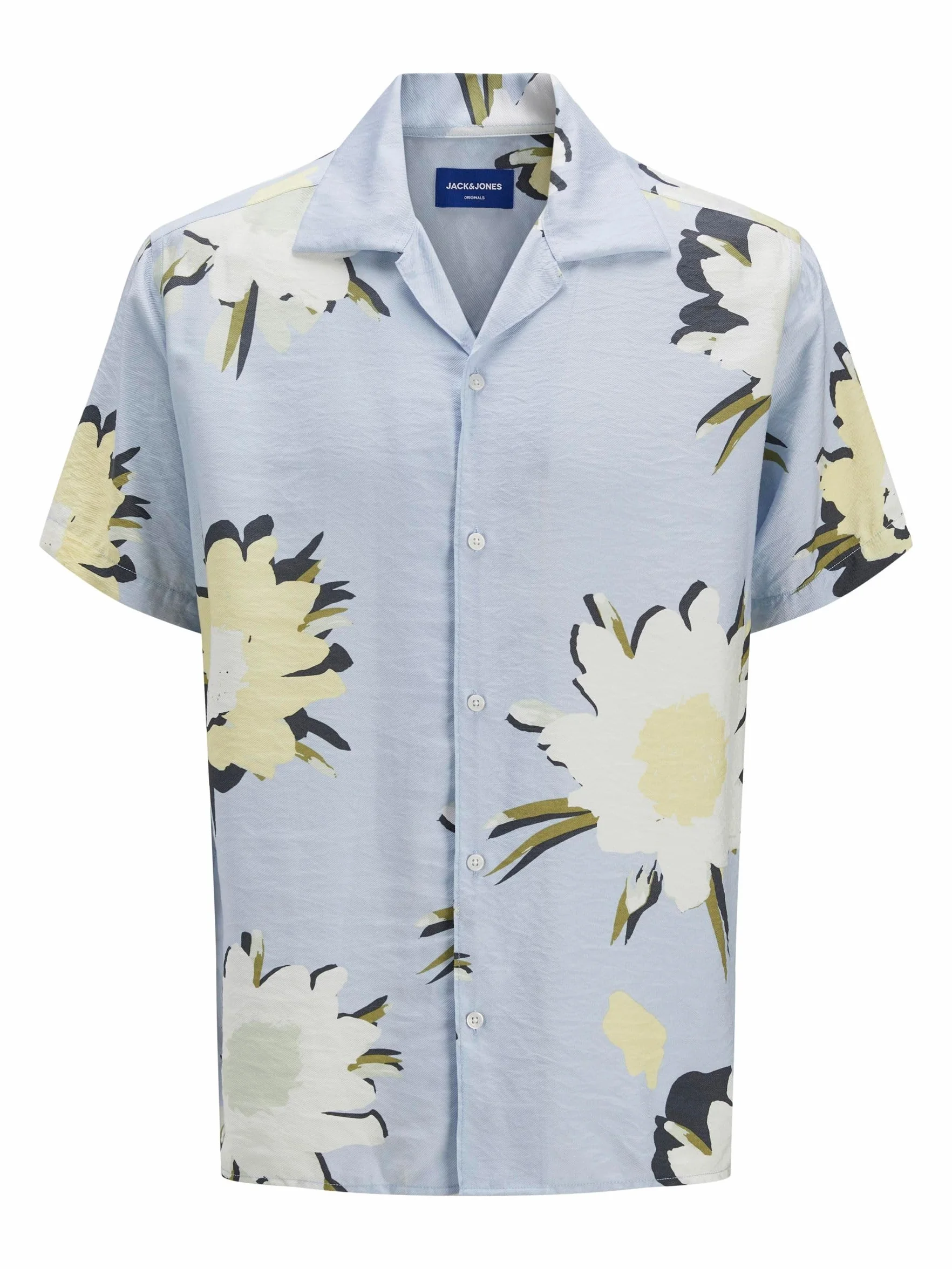 JACK & JONES Jortavira Marshall AOP Shirt Ss Oc25 męska koszulka, Skyway, L
