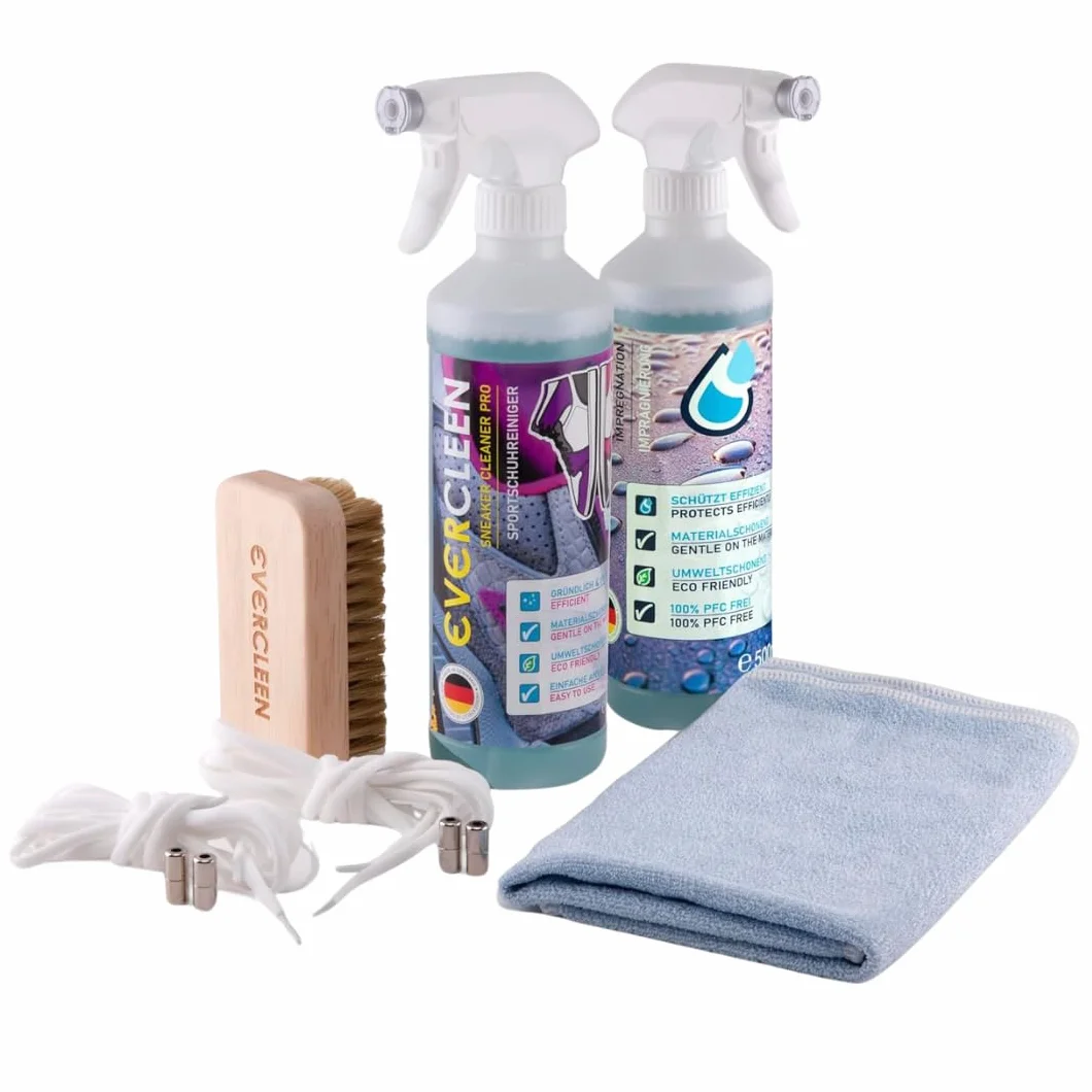 Profesjonalny środek do czyszczenia sneakersów 500 ml + ściereczka z mikrofibry + szczotka Made in Germany. Intensywne czyszczenie i pielęgnacja. Łatwa obsługa. Delikatnie czyści buty