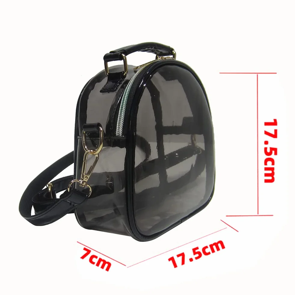 Przezroczyste PCV Crossbody Bag Women Mini Jelly Clear Ramion Torby