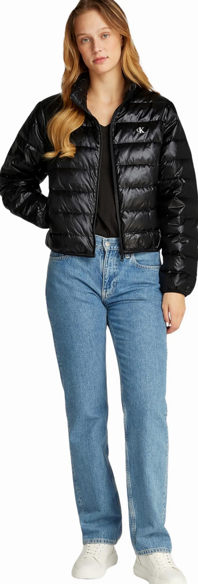 Calvin Klein Jeans Damska kurtka puchowa UL DOWN SHINE PUFFER J20J224698, czarna (Ck Black), XS, Czarny (Ck Black), XS