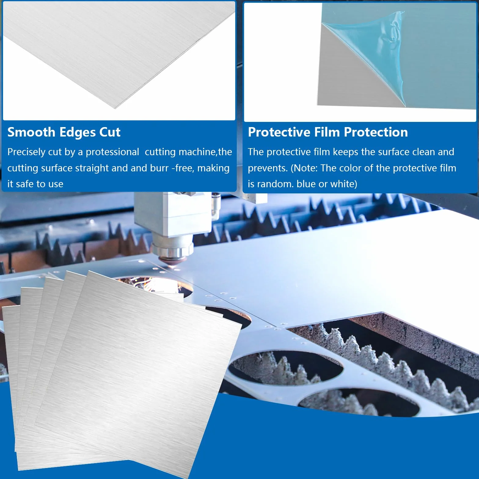 16 sztuk płyt aluminiowych 0,5 mm, płyty aluminiowe 15 x 15 cm, blacha aluminiowa, srebrna płyta metalowa z folią ochronną, płytka do ćwiczeń modelarstwa, budowy targów