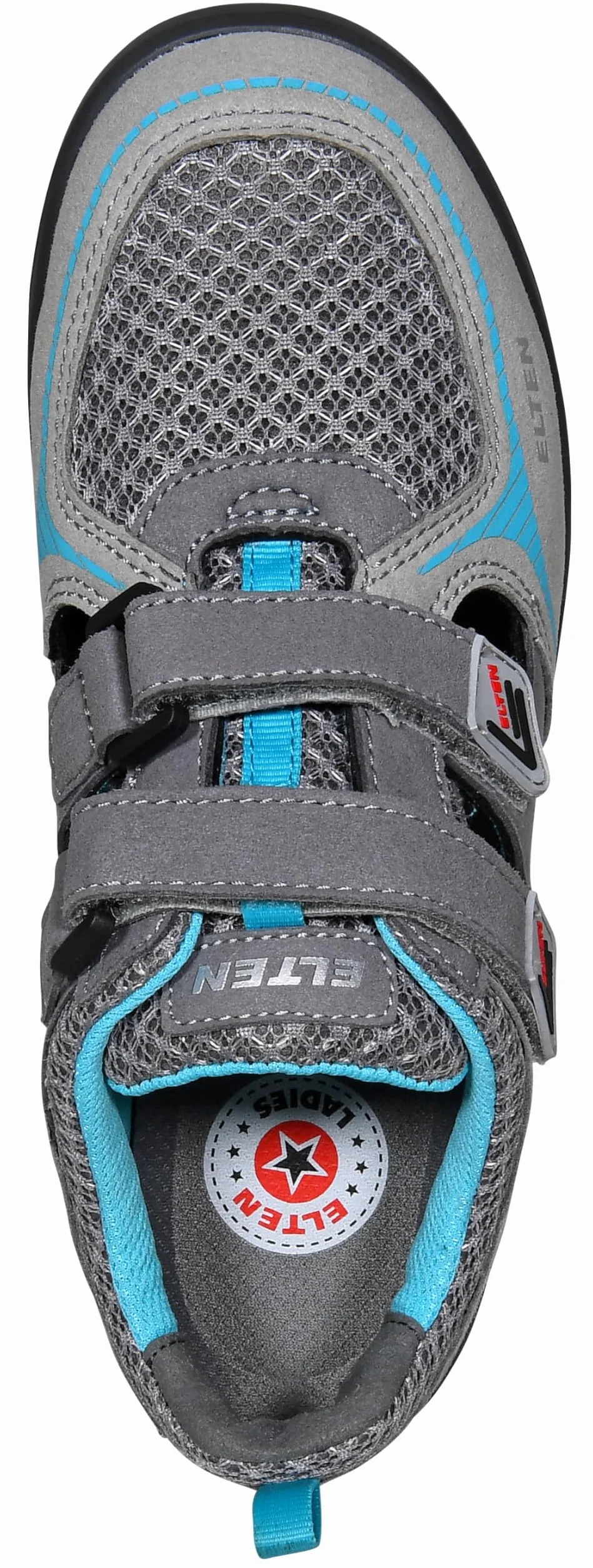 ELTEN Kobiety Elten Sicherheitsschuhe Mila Aqua Easy Esd S1, Damen, Sportlich, Leicht, Grau/Aqua, Stahlkappe, Klettverschlussbuty ochronne