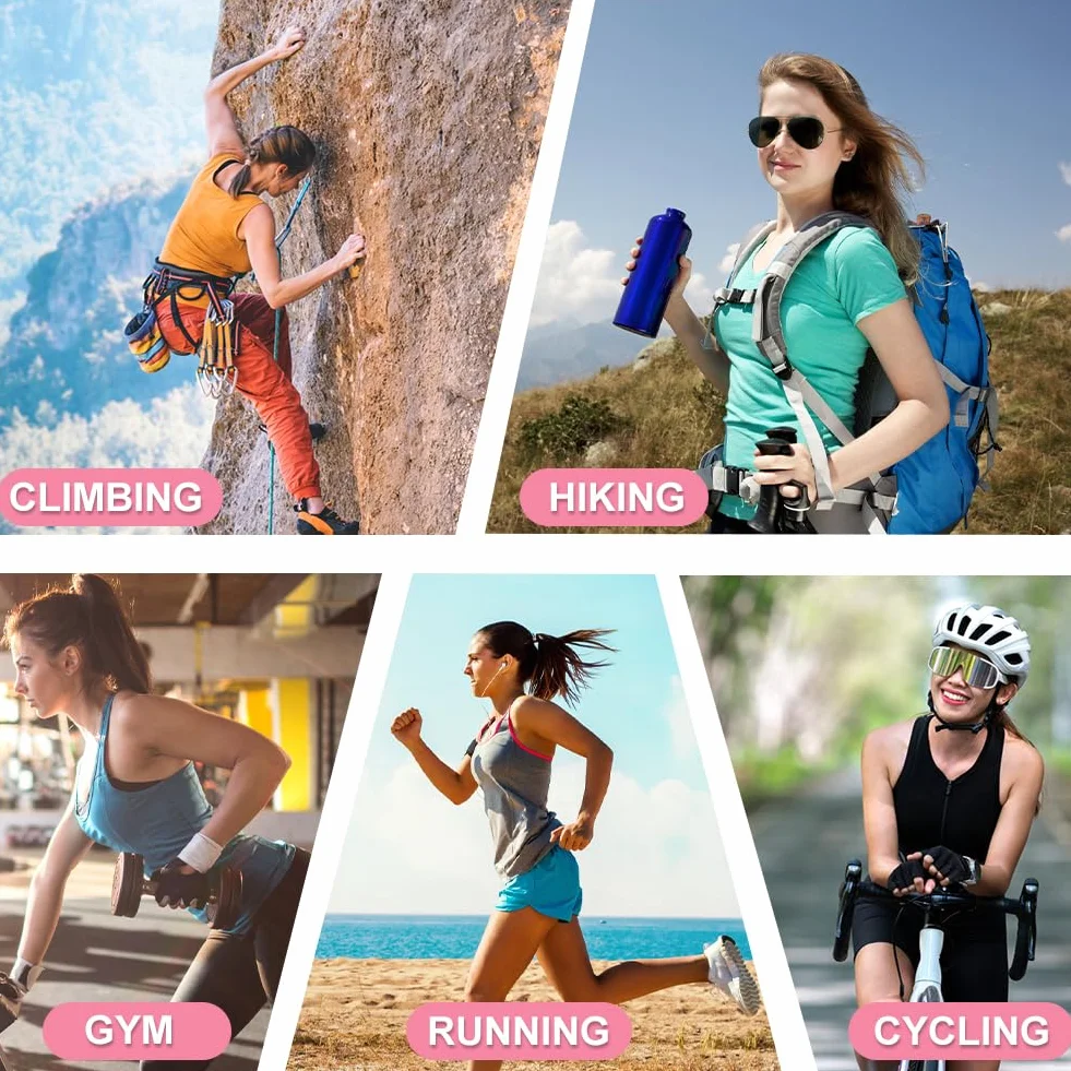 Damskie skarpety do chodzenia, 5 par, damskie, amortyzowane, sporty termiczne, wygodne, bawełniane, odporne na pęcherze, grube skarpety