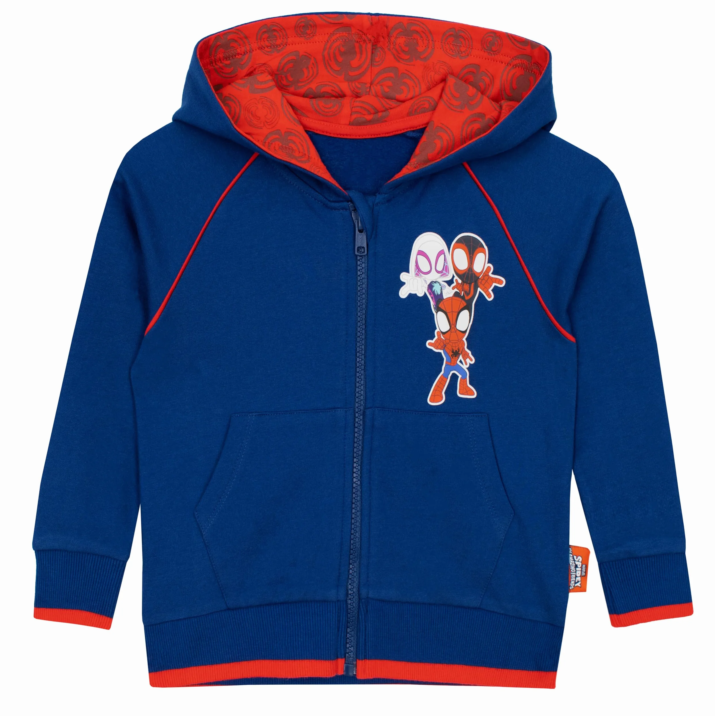 Marvel Spiderman Hoodie | Spidey i Jego Fantastyczni Przyjaciele | Chłopięca Bluza z Kapturem na Zamek Błyskawiczny