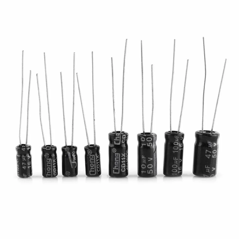 Kondensator, elektrolytkondensator 500 stycken 24 värden 10V ~ 50V aluminium elektrolytkondensator sortiment lådesats 0.1UF till 1000UF