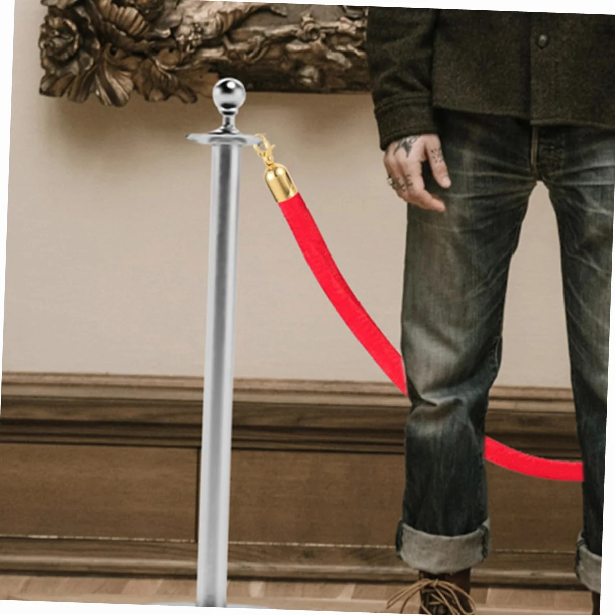 Mobestech Stylowy Aluminiowy Stop Liny Końcowej Haka Poręczy Poręczy Koniec Przewodu Stoper do Kolumn Powitalnych 4 Szt. Zestaw