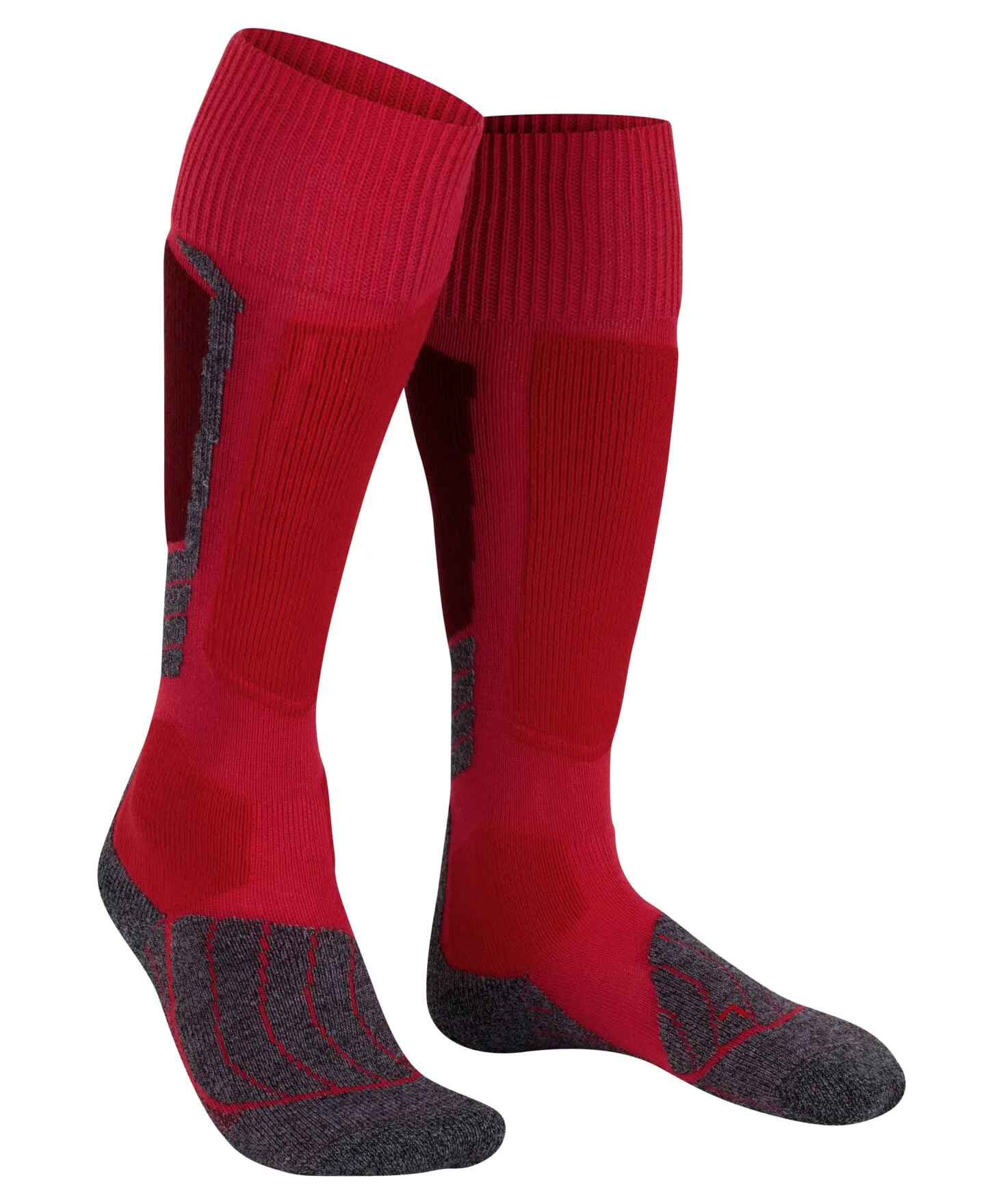 FALKE Kobiety Skarpety narciarskie SK1 Comfort W Kh Wełna Jedwab ciepłe grube 1 Para, Czerwony Rose 8680, 41-42