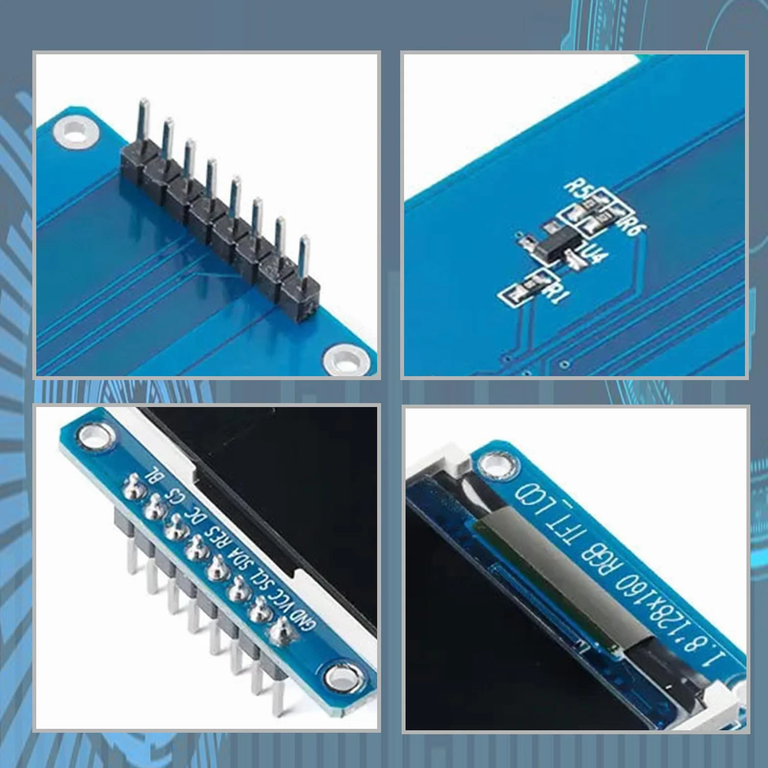 GERUI 3 szt. 1,77 cala/1,8 cala dla TFT LCD Moduł wyświetlacza 128x160 Wysoka Rozdzielczość z ekranem IPS w kolorze 2,7V – 3,3V kompatybilny z Arduino i Raspberry Pi w zestawie