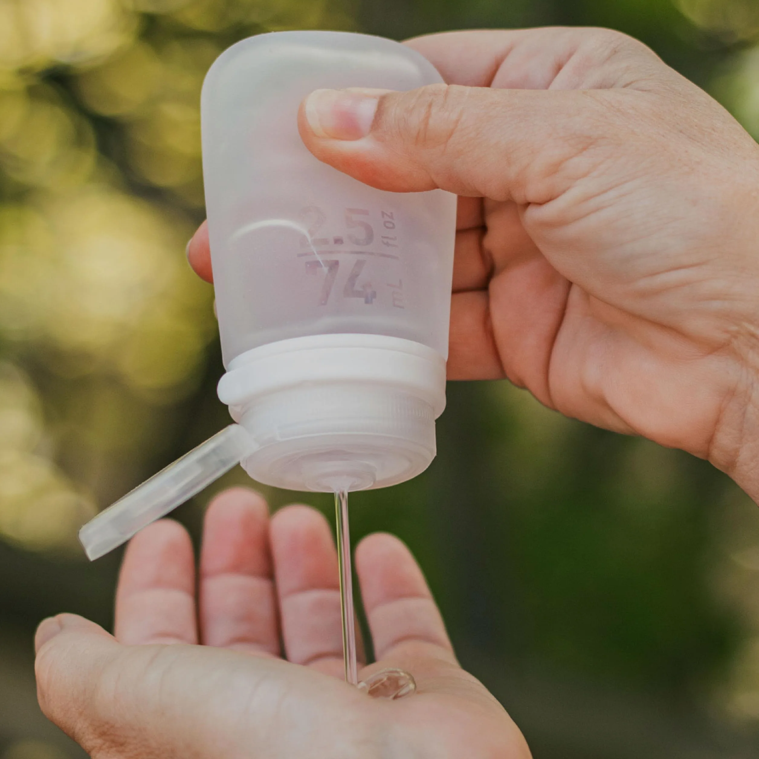 humangear GoToob+ 3-pak, duża butelka podróżna 100 ml GoToob+ z nakrętką blokującą, duże 100 ml - przezroczyste/zielone/niebieskie, duże
