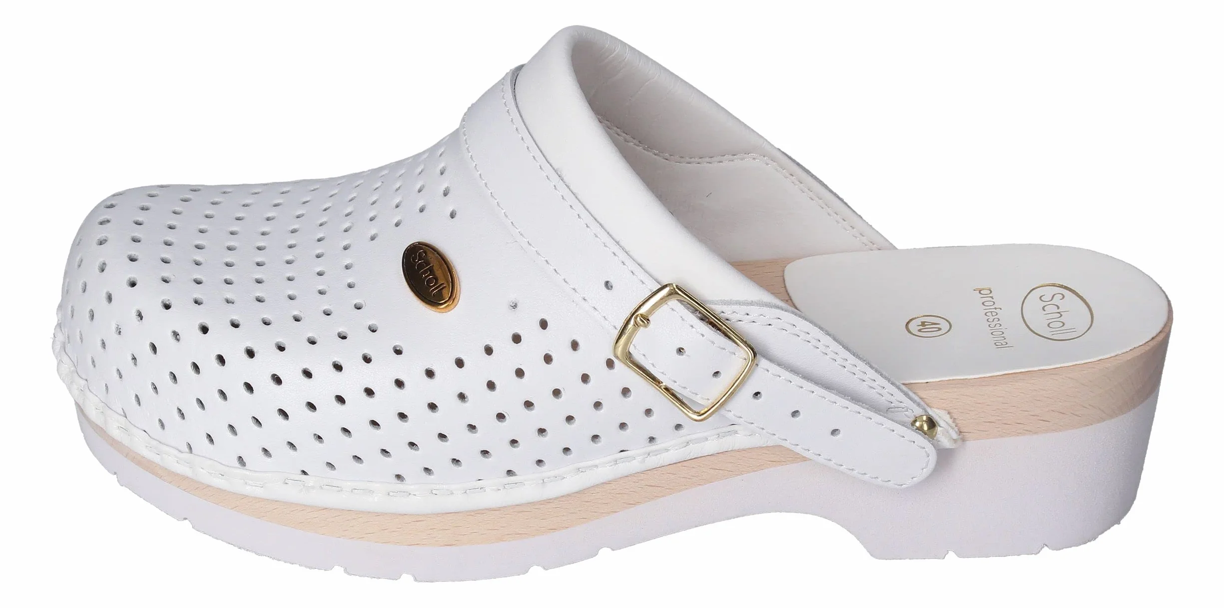 Scholl Unisex Supercomfort Medical Professional Clog, biały, 41 EU