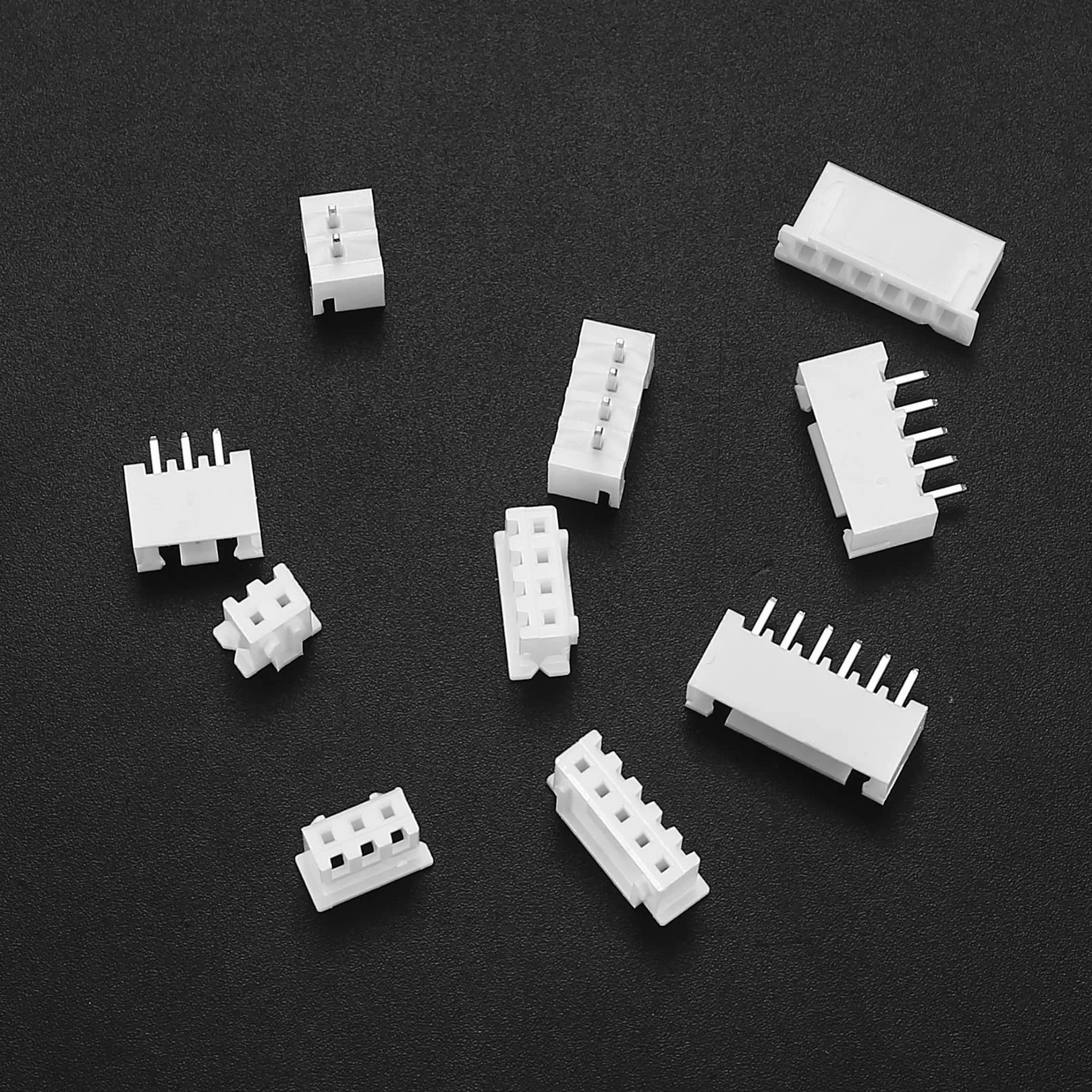 Zestaw 460 sztuk wtyków JST-XH, 2,54 mm 2/3/4/5/6 Pin męski i żeński kabel adaptera wtyczka gniazdo, 2,54 mm żeńskie złącze metalowe pin, gniazdo wtykowe, biała wtyczka płytkowa