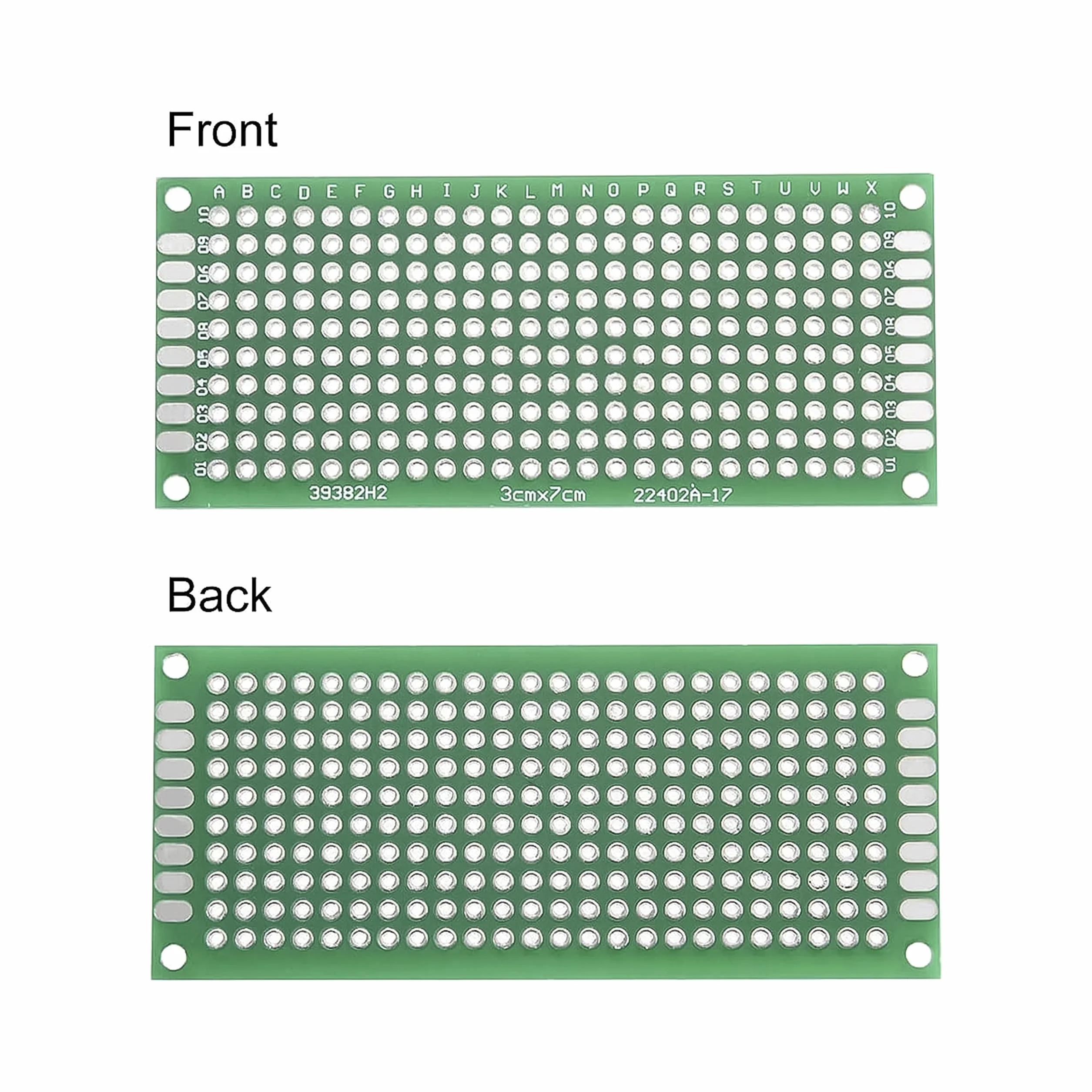 10X PCB Board 3 x 7 cm Elektroniczny Trening Model Stojak Elementy Malina Płytka drukowana