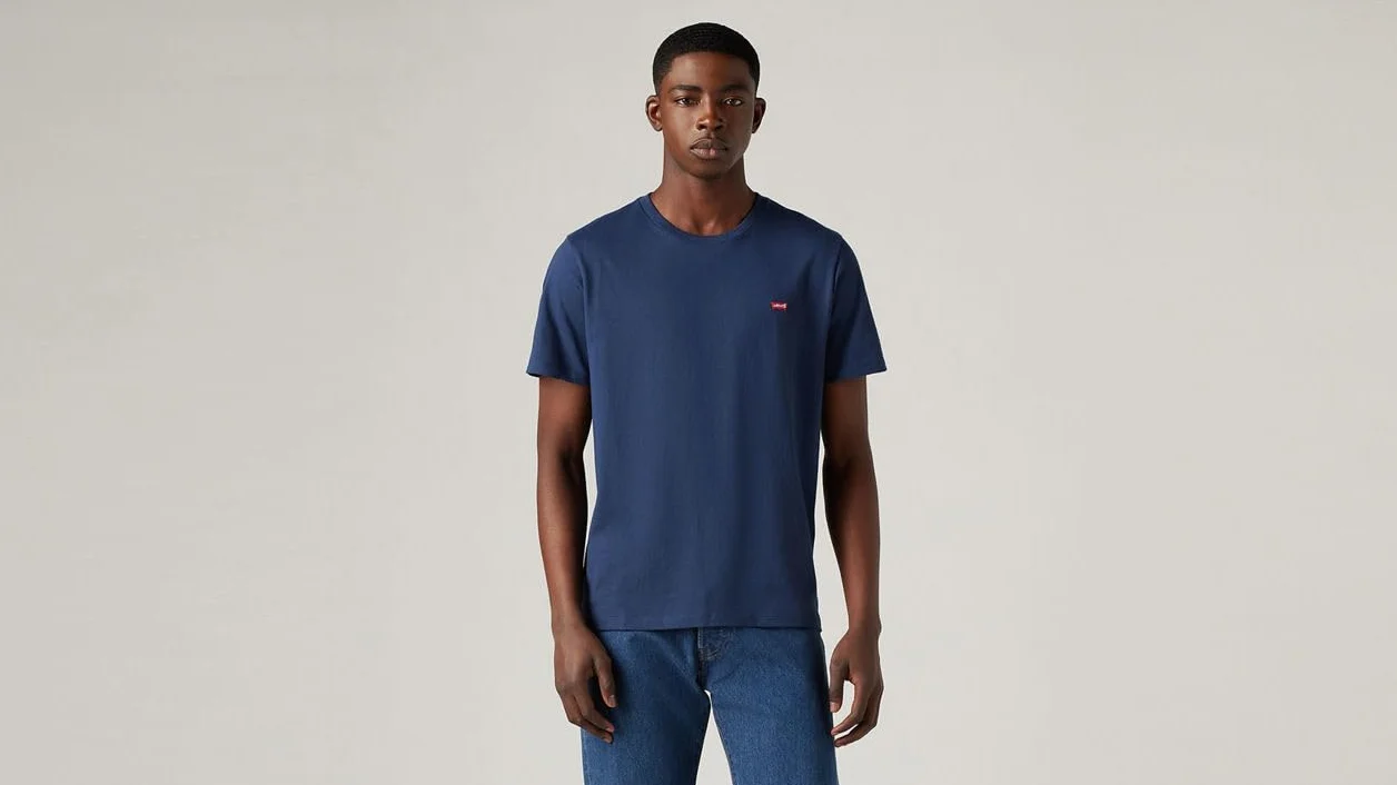 Levi's Mężczyźni Ss Original Housemark Tee T-Shirt, Cotton + Patch Dress Blues, M