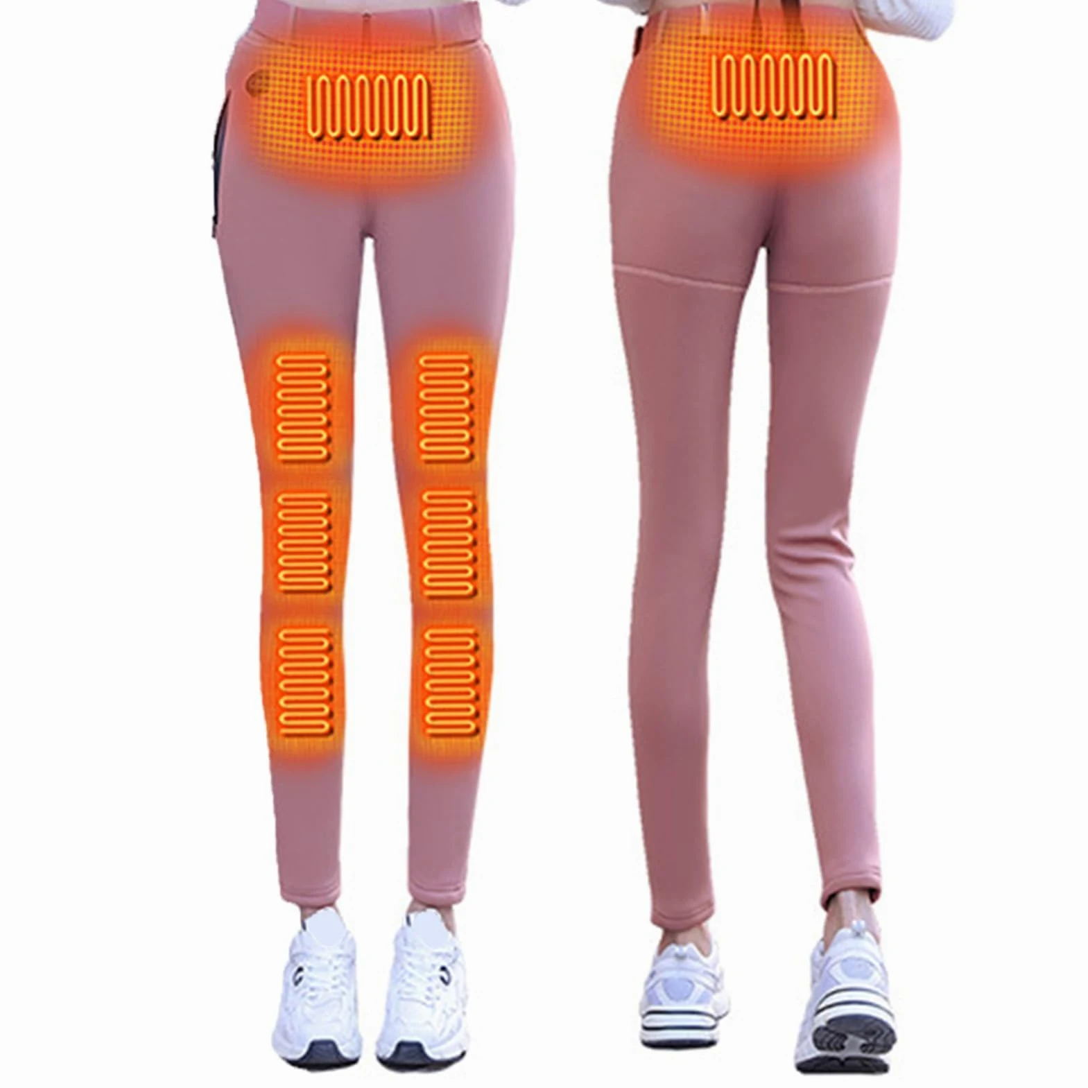 Zimowa Damska Ogrzewana Bielizna Termiczna, Ogrzewane Spodnie Softshell, Ciepłe Legginsy Do Jazdy Na Nartach, Wędrówek, Pieszych Wędrówek, Jazdy Na Rowerze