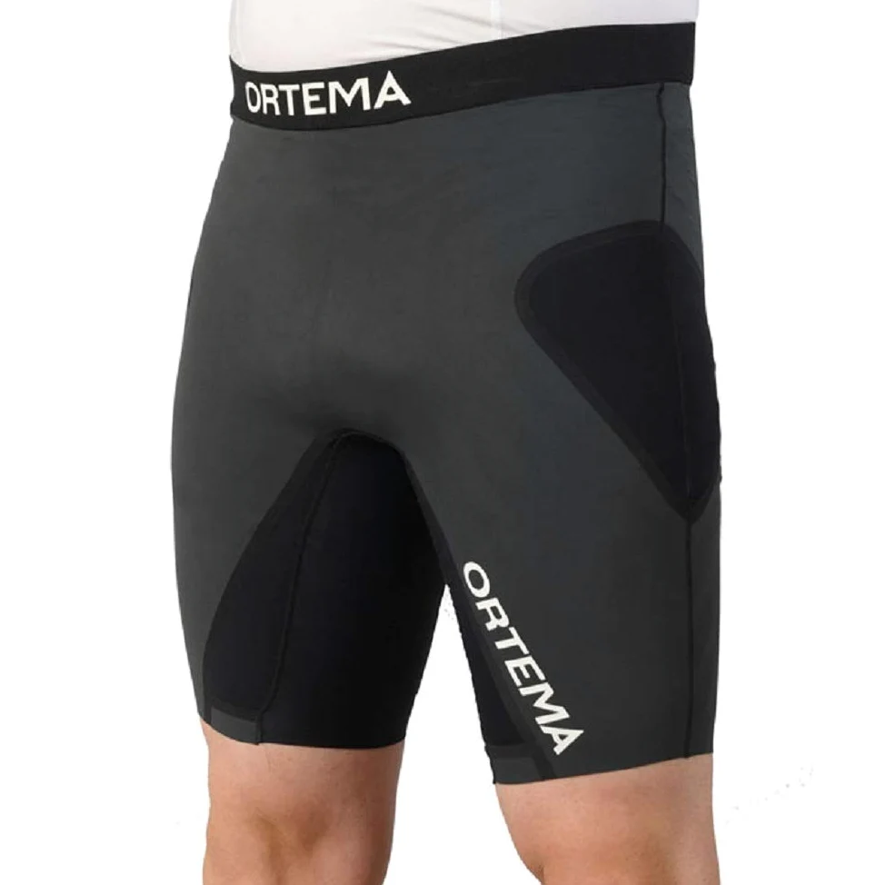 ORTEMA Power Shorts – Spodnie Kompresyjne Z Wbudowanym Systemem Stabilizacji O Przekątną X – Odciążenie W Pachwinie – Stabilizacja Bioder – Hokej Na Lodzie/Łyżworolki/Czas Wolny