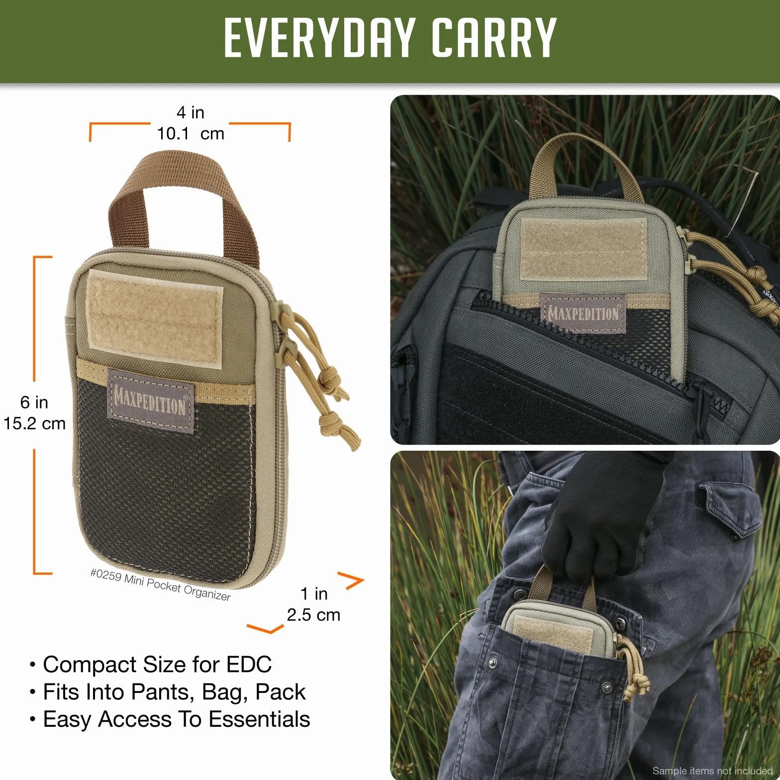 Maxpedition Mini kieszonkowy organizer khaki