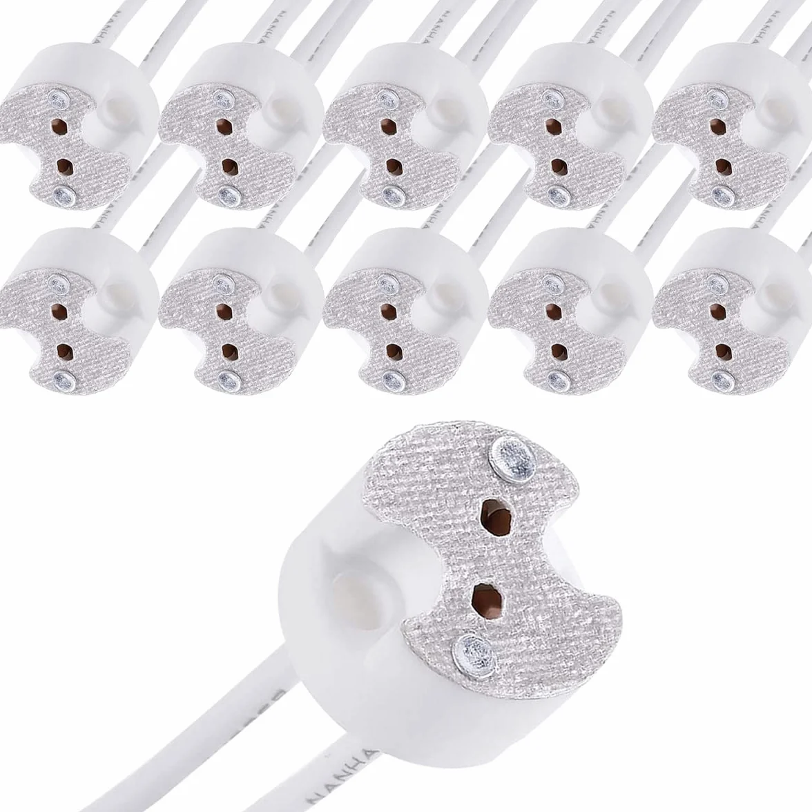 MR16 GU5.3 gniazdo lampy LED Holder, 10 sztuk żarówka halogenowa żarówka ceramiczna złącze przewodowe adapter MR11 G4, Incandescent CFL Holder Base Plug Converter