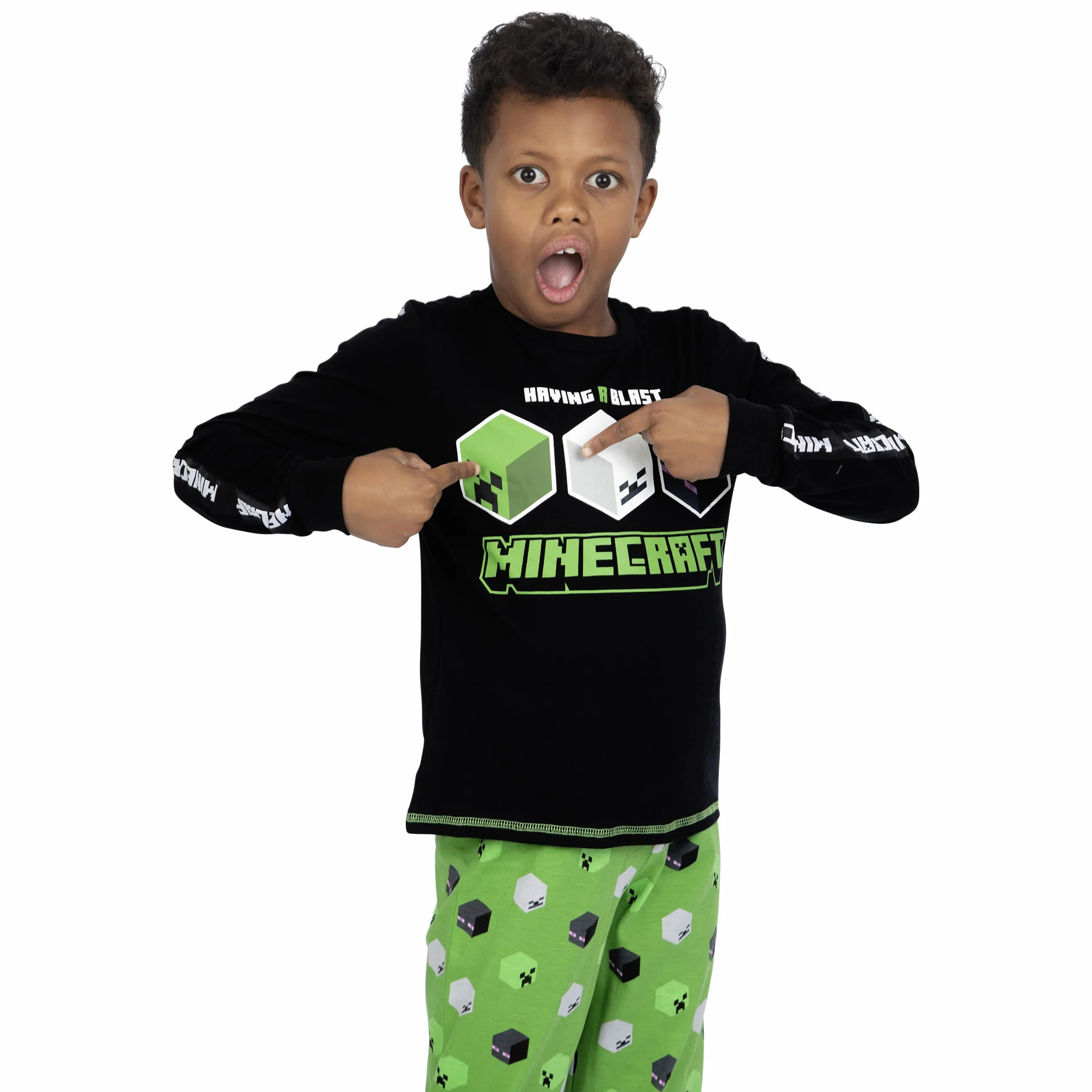 Piżamy Minecraft Creeper Dla Chłopców Zestawy Piżam Gamer