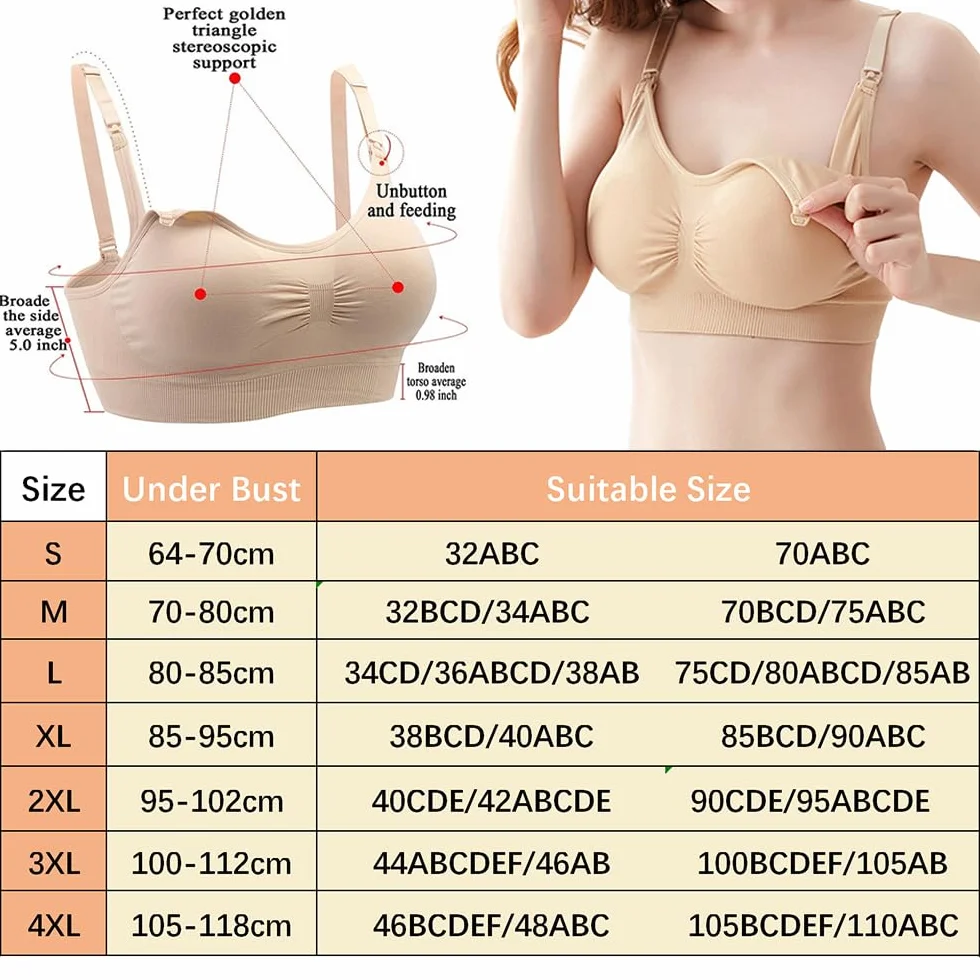 3-pak damski biustonosz do karmienia Bezprzewodowy, bezszwowy biustonosz ciążowy Biustonosze do karmienia piersią Bralette Topy na ramiączkach Biustonosze do spania z wymiennymi wkładkami