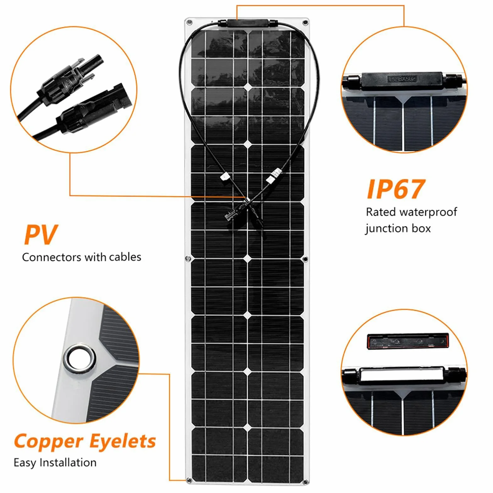 Elastyczne panele słoneczne 400 W, 2 szt. 200 W zestaw paneli słonecznych z regulatorem ładowania 40 A, monokrystaliczny, 12-24 V, do ładowania akumulatora, kampera, kampera, dachu, łodzi, kabiny,
