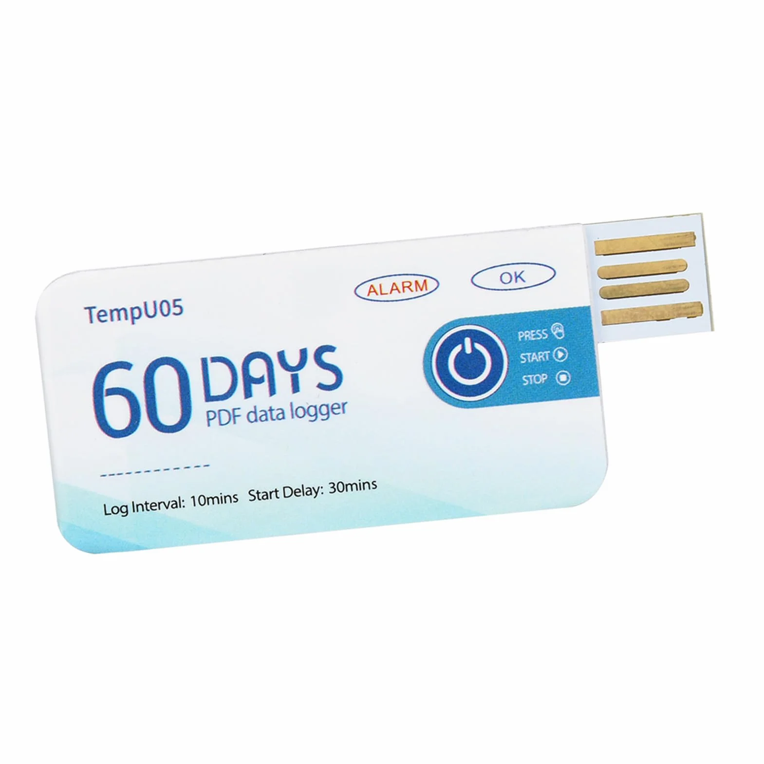 Rejestrator Temperatury, Przechowuj 10000 Danych Rejestrator Temperatury USB o Wysokiej Czułości dla Produktów Chemicznych do Procesu Przechowywania żywności (TempU05)