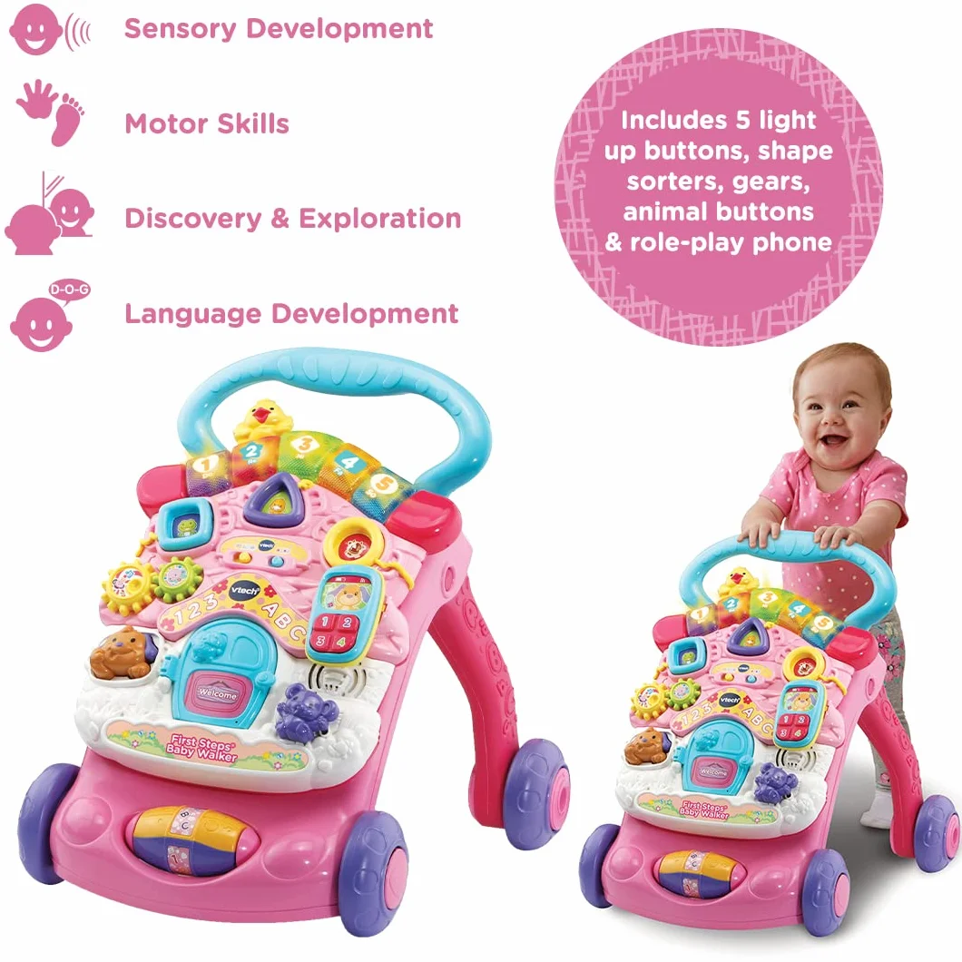 VTech 505653 chodzik dla niemowląt, różowy