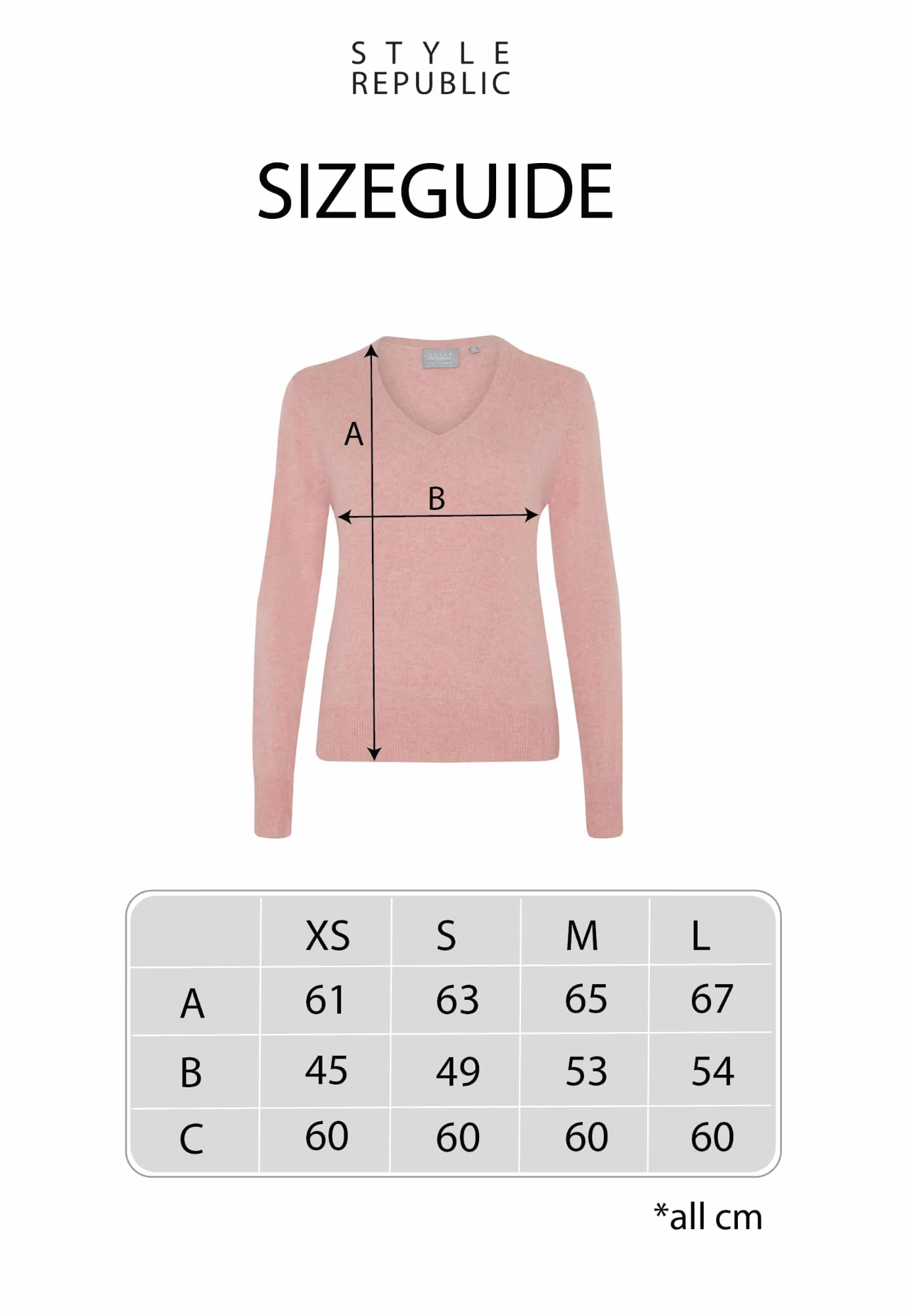 Style & Republic Damski sweter kaszmirowy z dekoltem w serek, elegancki, ze 100% kaszmiru, przytulny sweter z dzianiny premium na stylowe chwile jesienne i zimowe