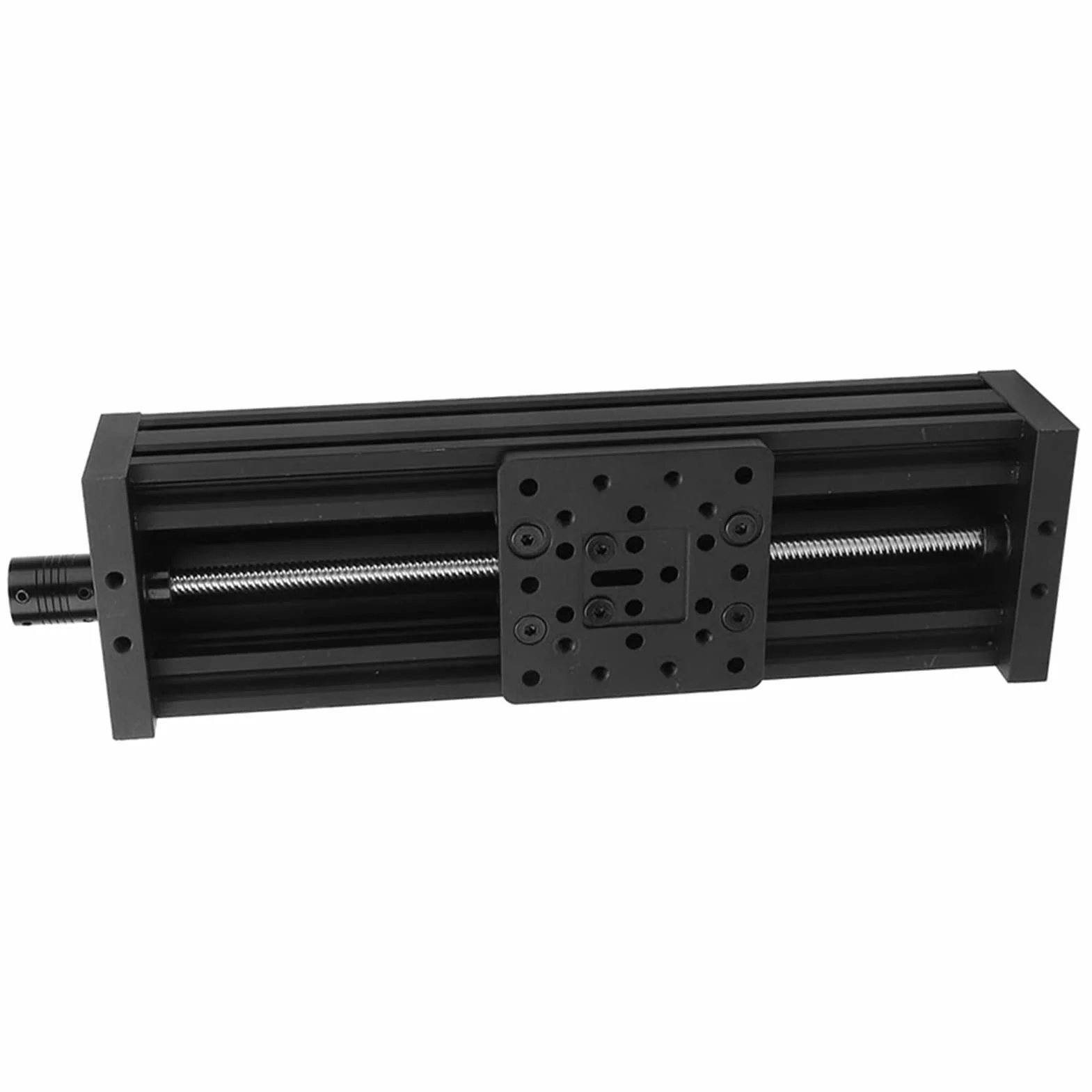 Prowadnica liniowa Stół ślizgowy 8mm Śruba kulowa prowadząca Ścieżka ruchu Stop aluminium Prowadnica liniowa CNC Napęd etapowy do drukarki 3D Maszyna do grawerowania (400mm-czarny)