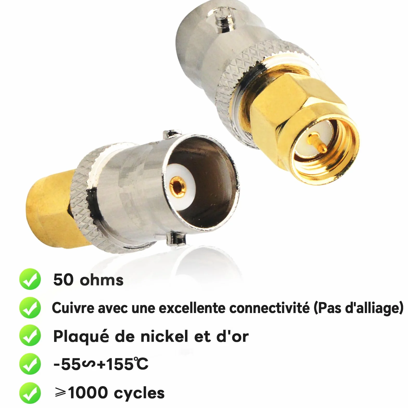 Adapter BNC SMA wtyczka koncentryczna SMA wtyczka do gniazda BNC, adapter koncentryczny do anten RF urządzeń LAN bezprzewodowy kabel koncentryczny WiFi radio amator przenośny skaner SDR 2