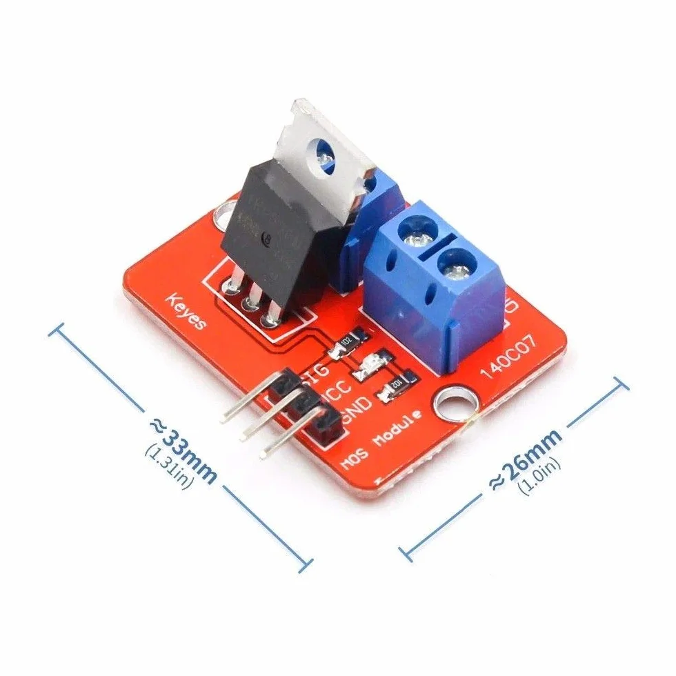 5pcs Top MOSFET Button IRF520 MOSFET Driver Module