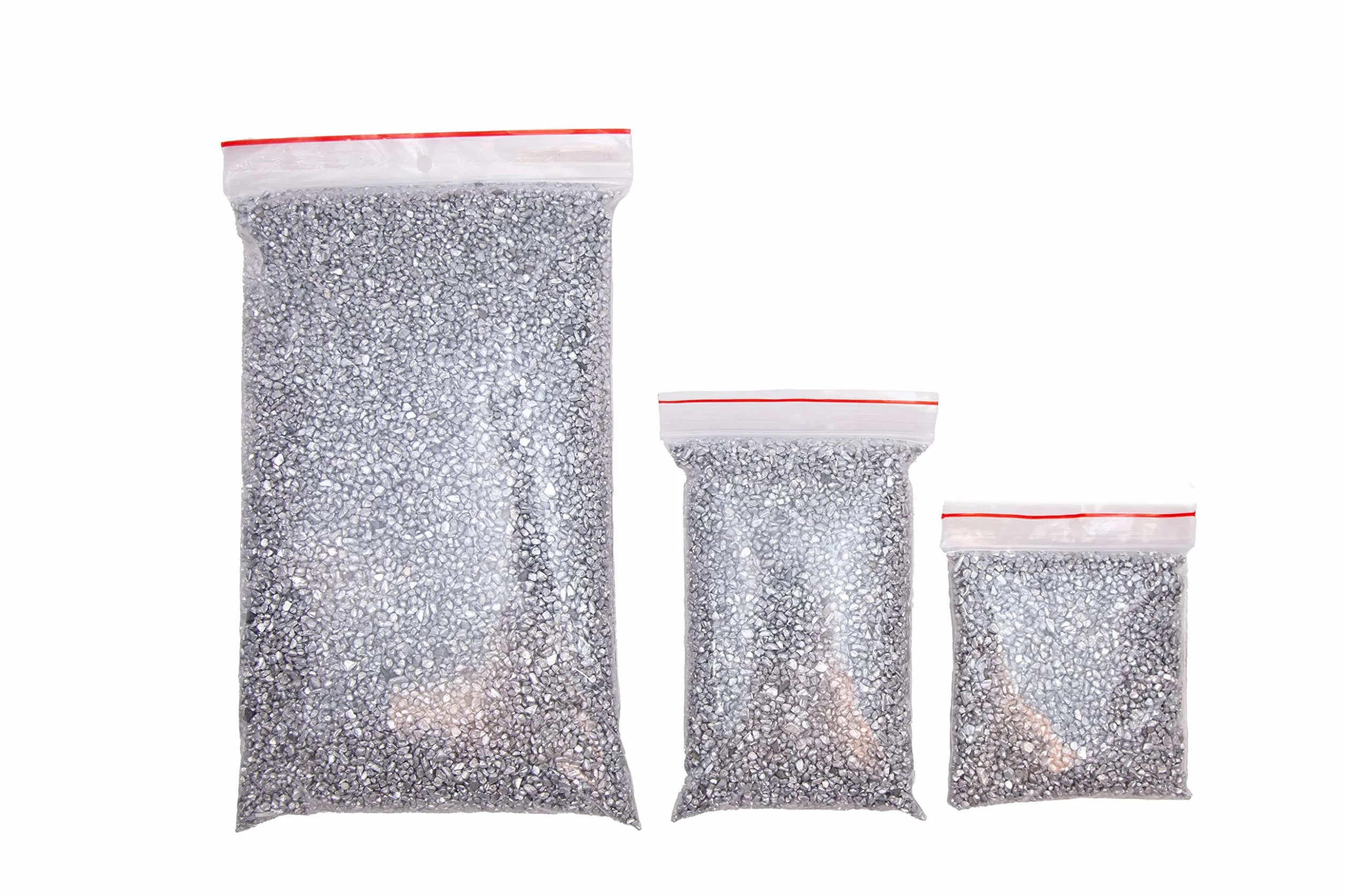 Granulat aluminiowy, 99,9% czyste aluminium, wysoka czystość, z recyklingu, 2500 g (2,5 kg)