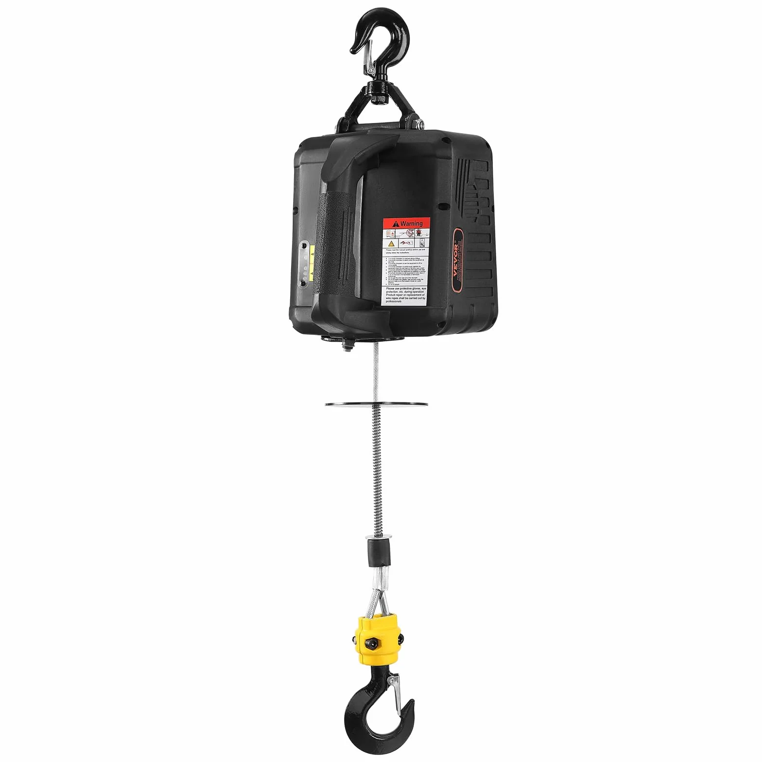 VEVOR Elektryczna wciągarka linowa 2 w 1, nośność 498,95 kg, prędkość podnoszenia ≥ 4 m/min, wysokość podnoszenia 7 m, podnośnik linowy, 1500 W, 2 tryby sterowania, ręczny/bezprzewodowy