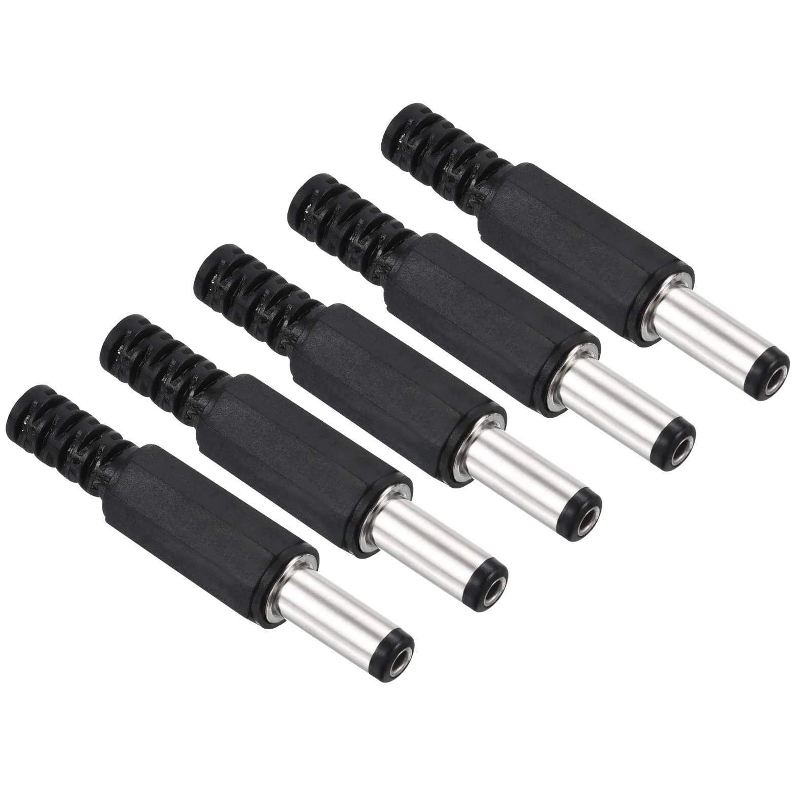 QUARKZMAN 5,5 x 2,1 mm złącze DC męskie x 5 szt. DC cylindryczne złącza wtykowe bez lutowania zamiennik adaptera do elektroniki