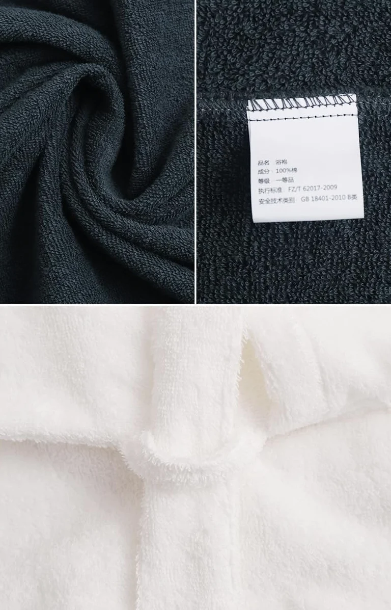 Miękki lekki bawełniany szlafrok dla kobiet mężczyzn, cienki szlafrok unisex średniej długości, solidny pluszowy szlafrok w stylu kimono, biały XL