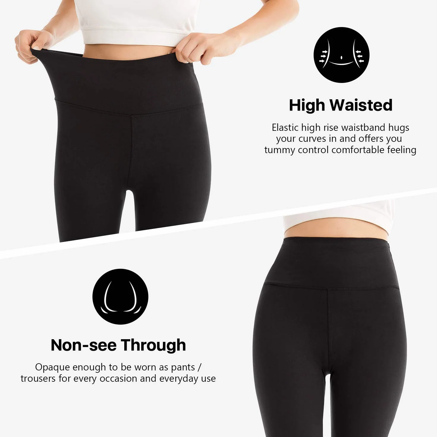 Sinophant Legginsy damskie capri z wysokim stanem i nogawkami 3/4, na lato, krótkie, do ćwiczeń, jogi, nieprzezroczyste, elastyczne, miękkie, do uprawiania sportu lub na co dzień
