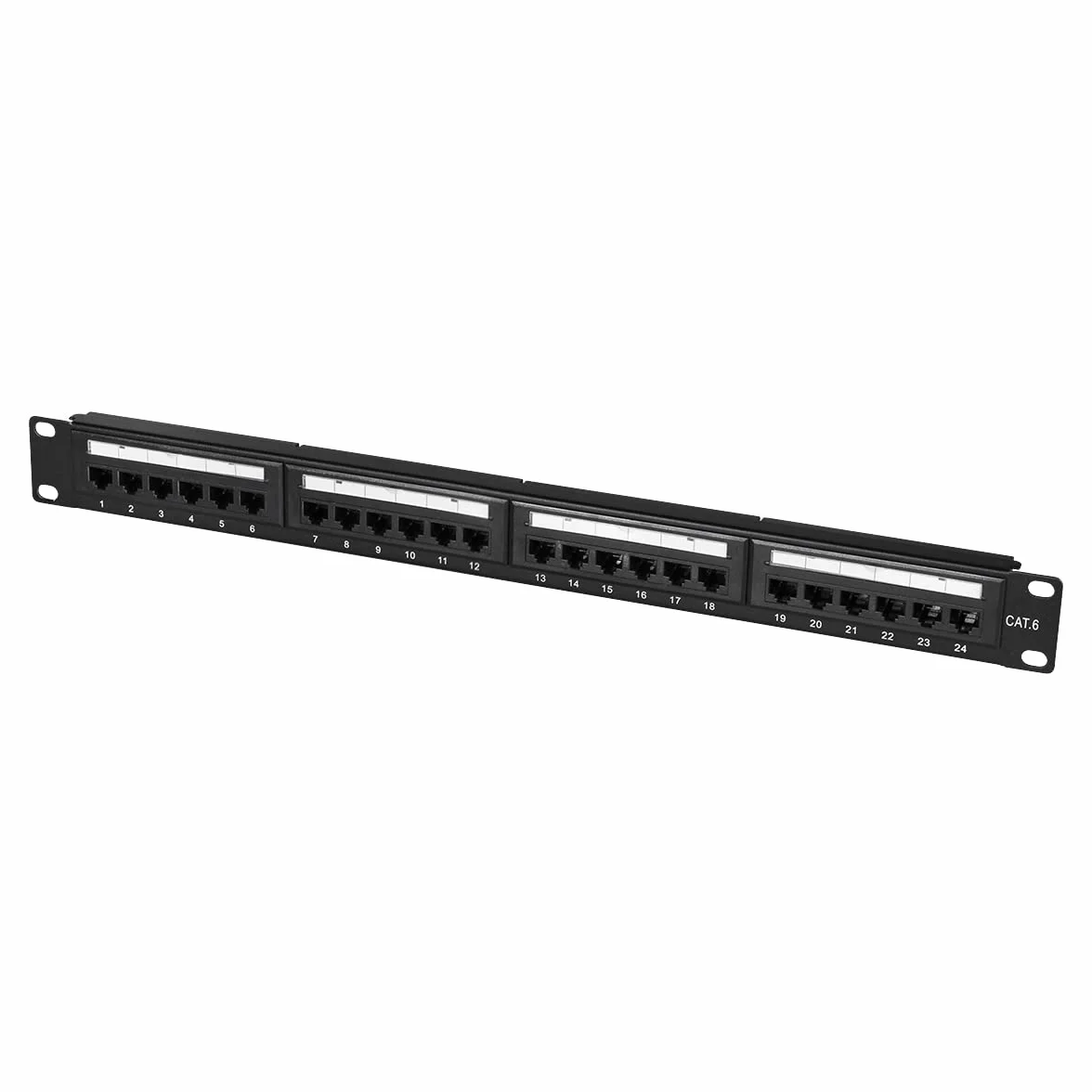 LogiLink Professional EconLine Cat.6 (250 MHz) Patch Panel - panel rozdzielający, 19", UTP (nieekranowany), 24 porty (RJ45)