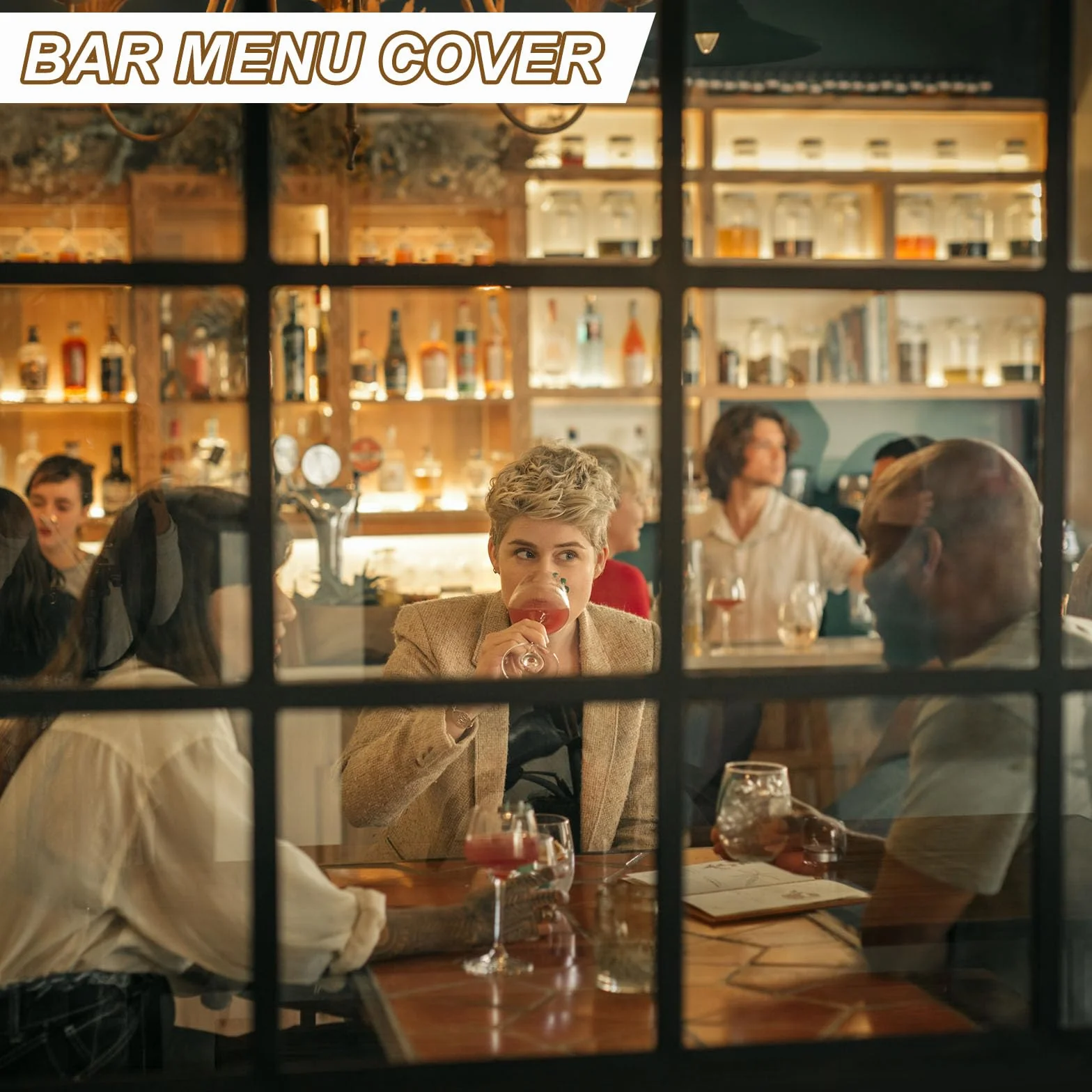 PATIKIL Okładki menu, 20 sztuk, pokrowiec na restaurację, przezroczyste rękawy, przezroczyste, 4 strony, 8 stron, plastikowe foldery, foldery, do baru, restauracji, ciężarówki, koktajli, menu, czarne,