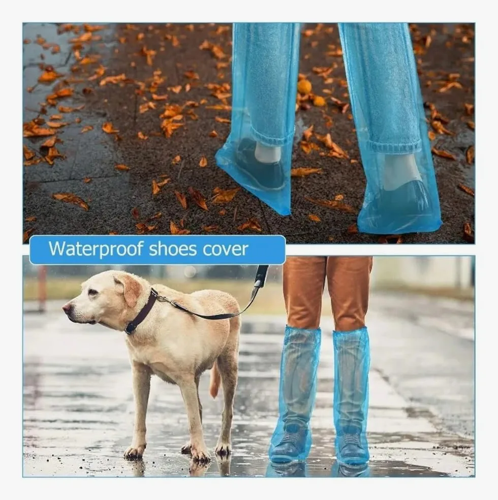 10-200 szt. długich jednorazowych pokrowców na buty wodoodporne antypoślizgowe kalosze unisex