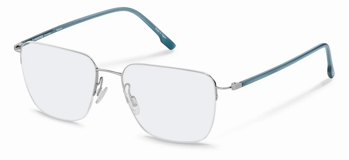 Rodenstock R7144 oprawki okularów na receptę srebrne niebieskie 54