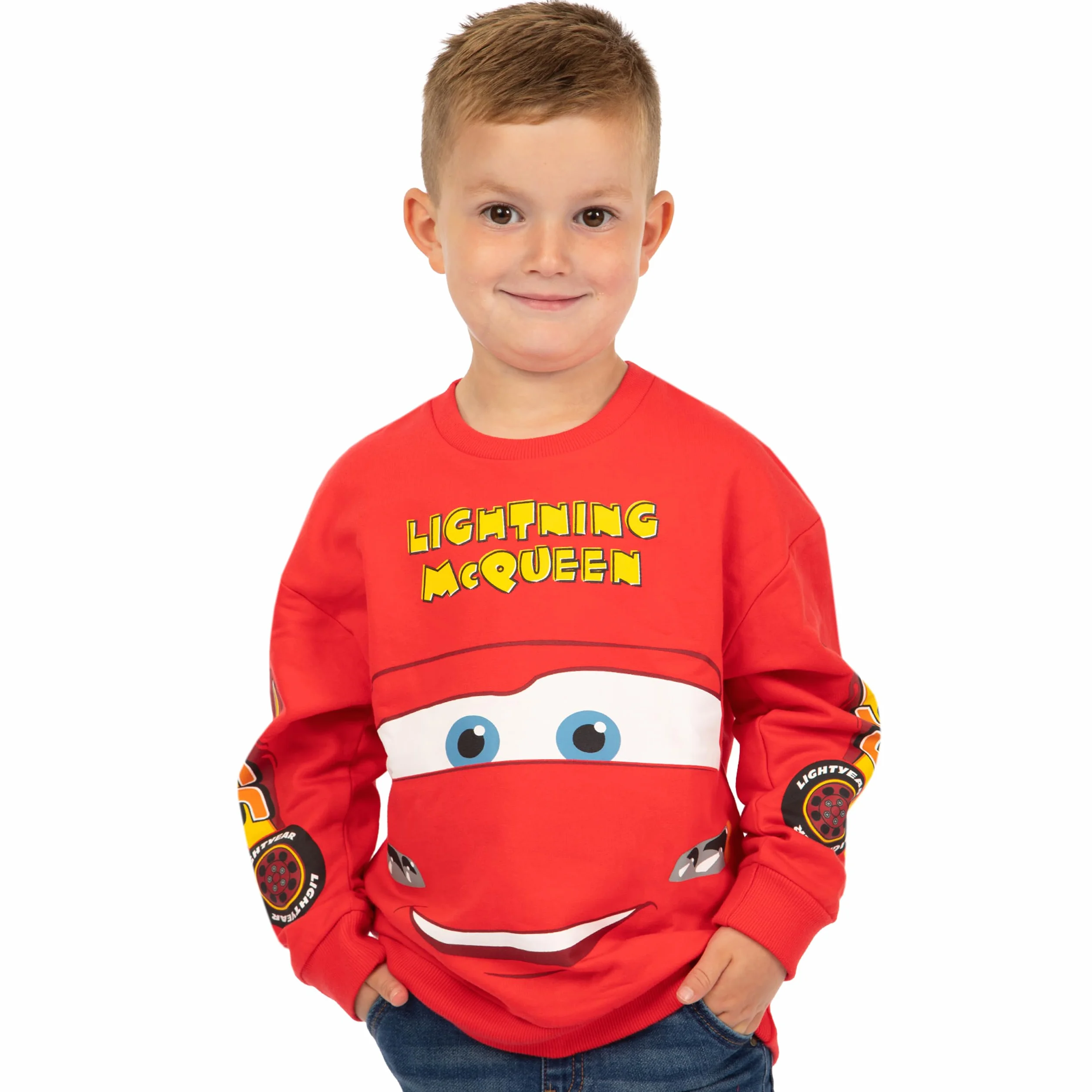 Disney Cars Bluza Chłopców | Sweter Lightning McQueen | Ubrania Lightning McQueen | Bluzy Dla Chłopców