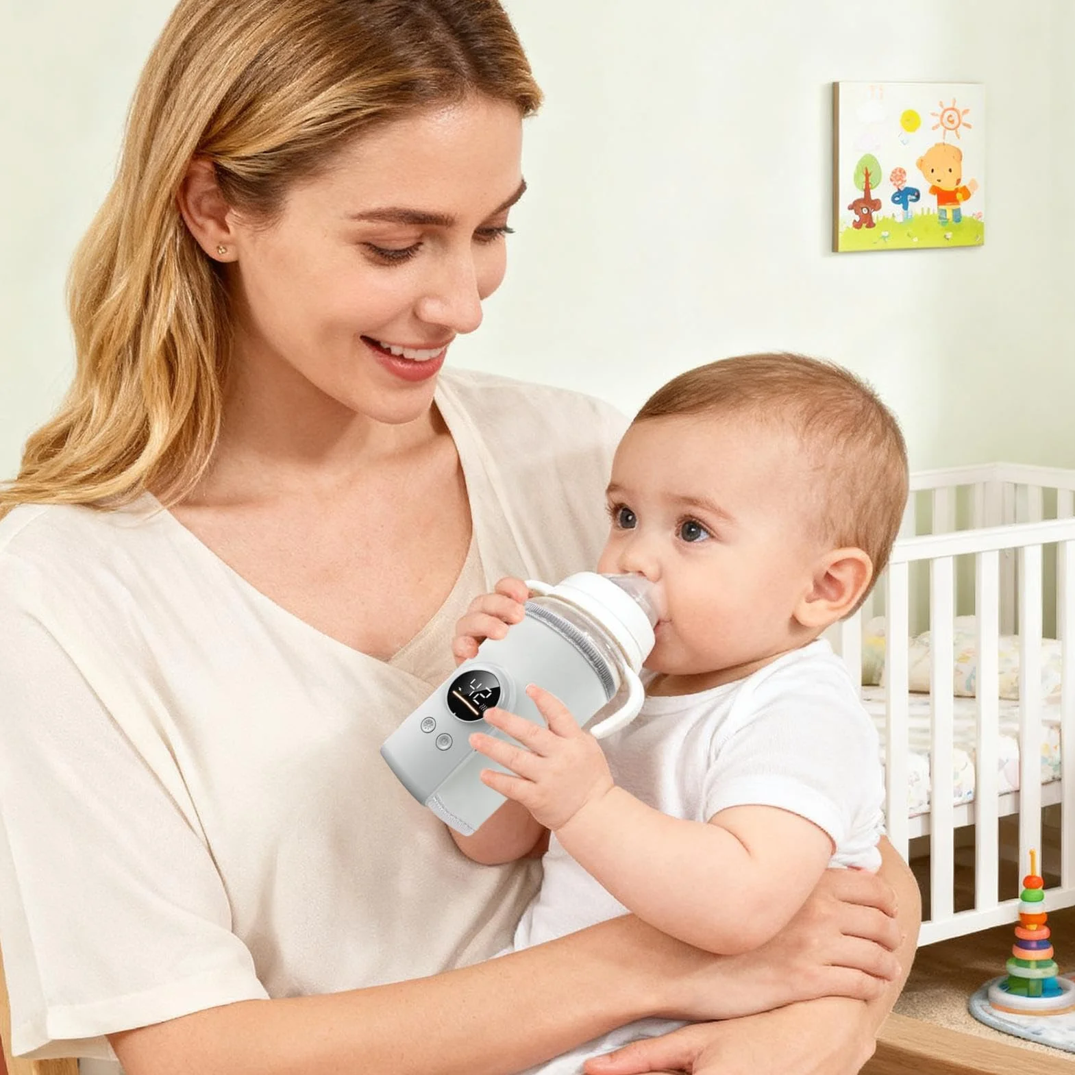 Bottle Warmer - USB Powered Milk Heating Sleeve for Infant Feeding | Portable Fabric Warmer Wrap with Adjustable Temperature Support, Travel Bottle Heater for Car Camping Nursery Home Use
