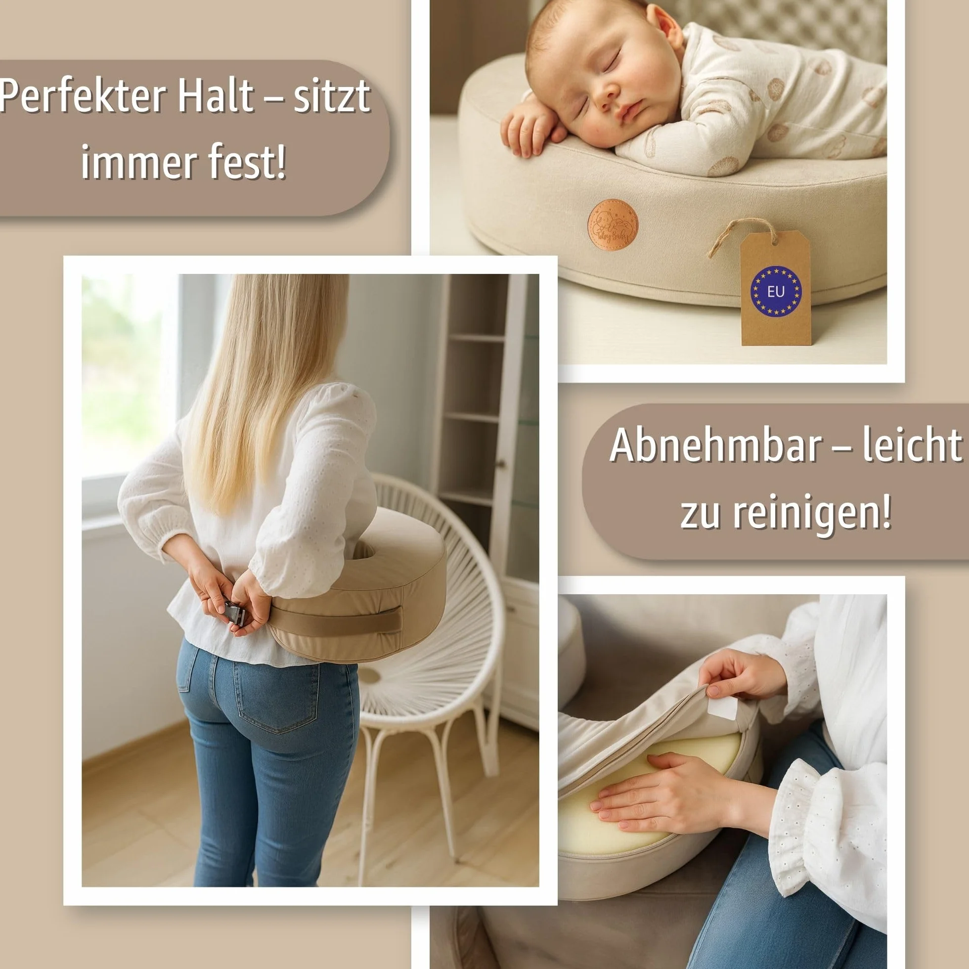 Mała poduszka do karmienia 120 cm - Kompaktowa poduszka do karmienia mała poduszka do karmienia piersią Nursing Breastfeeding Pillow na podróż Sen