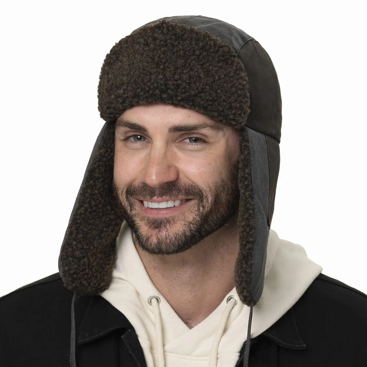 STETSON Fairbanks czapka pilotka gladka jednokolorowa z nausznikami Meski Jesien Zima