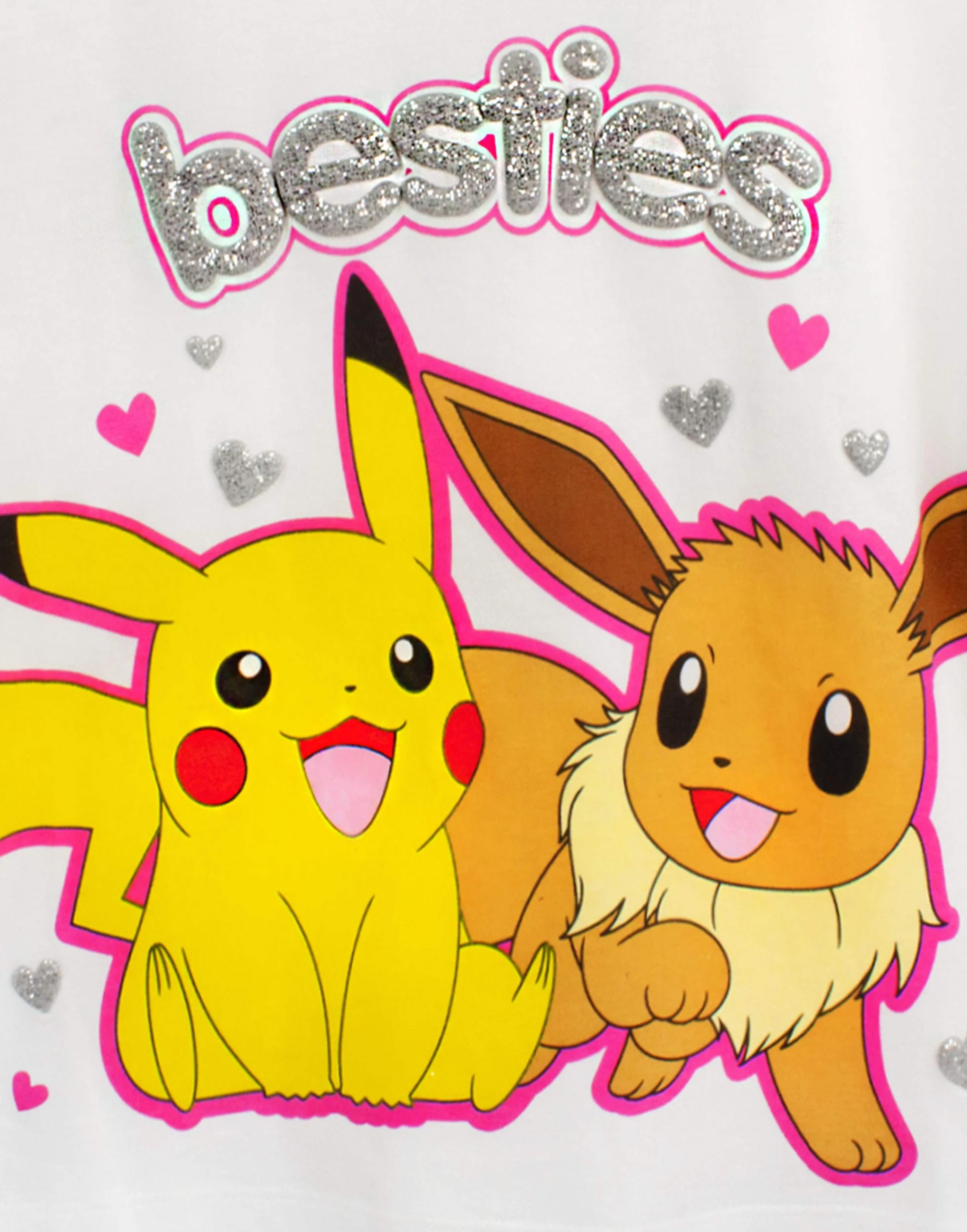 Piżama Pokemon Pikachu & Eevee Rękaw z falbanką Długie LUB krótkie nogi Dziewczyny PJs