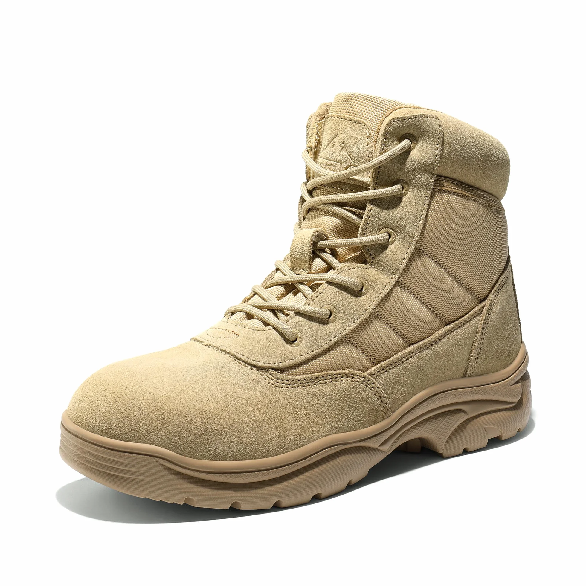 NORTIV 8 Męskie wodoodporne taktyczne buty robocze skórzane 15 cm