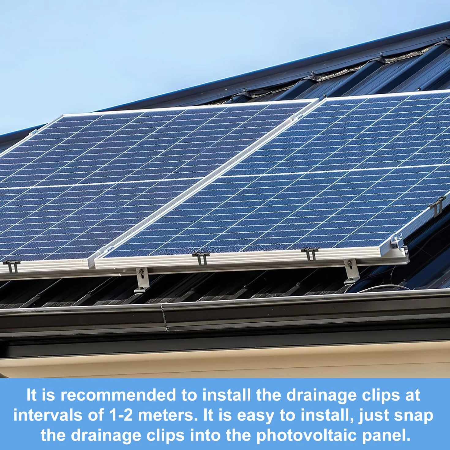 Klipsy do usuwania osadu do paneli słonecznych, 20 szt. klipsów odpływowych 35 mm do paneli słonecznych PV, modułu solarnego, odpływu wody