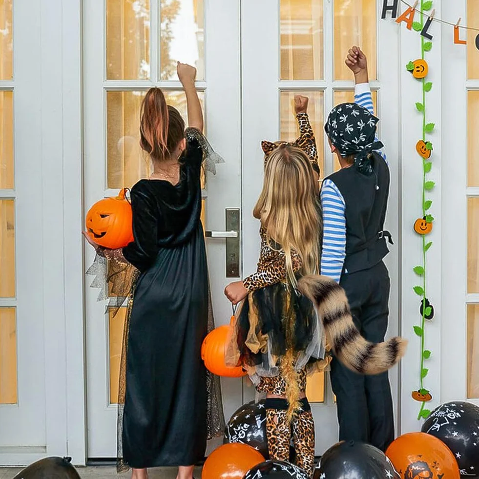 BYNYXI Halloween, sztuczne futro, lisi ogon, 60 cm długości, lisi ogon, Cosplay, pluszowy lis, kostium na Halloween, kostium wilczy ogon, dla dorosłych, cosplay, do odgrywania ról