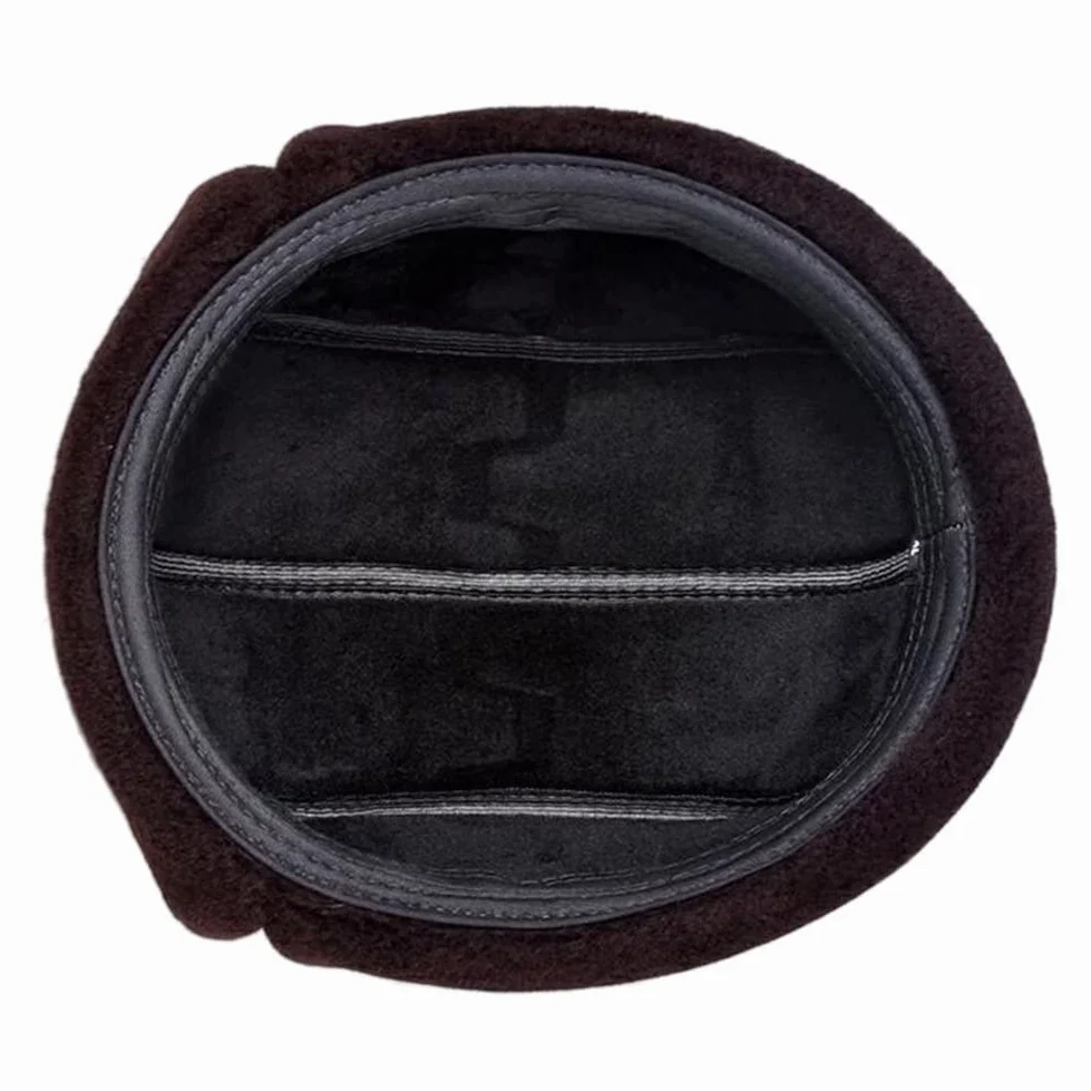Czapka zimowa męska ciepła czapka z nausznikami czapka rosyjska dla taty dziadka gospodarstwa domowego, brązowa-XXL,Brown-XXL