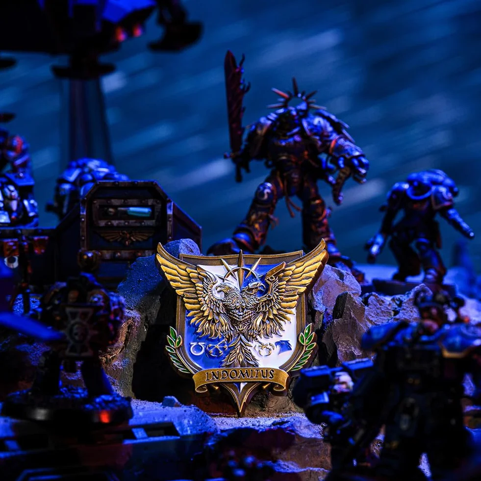 Starforged Broszka Roboute Guilliman Indomitus Warhammer 40000, Stal stopowa
