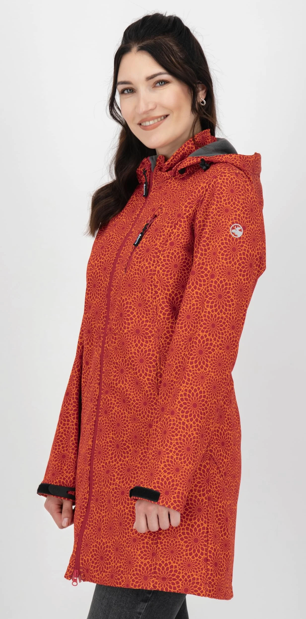 DEPROC A.C.T.I.V.E Płaszcz softshell Kobiety Damen Softshellmantel Mit Abnehmbarer Kapuze Übergangsjacke Kurzmantel Shelby Long